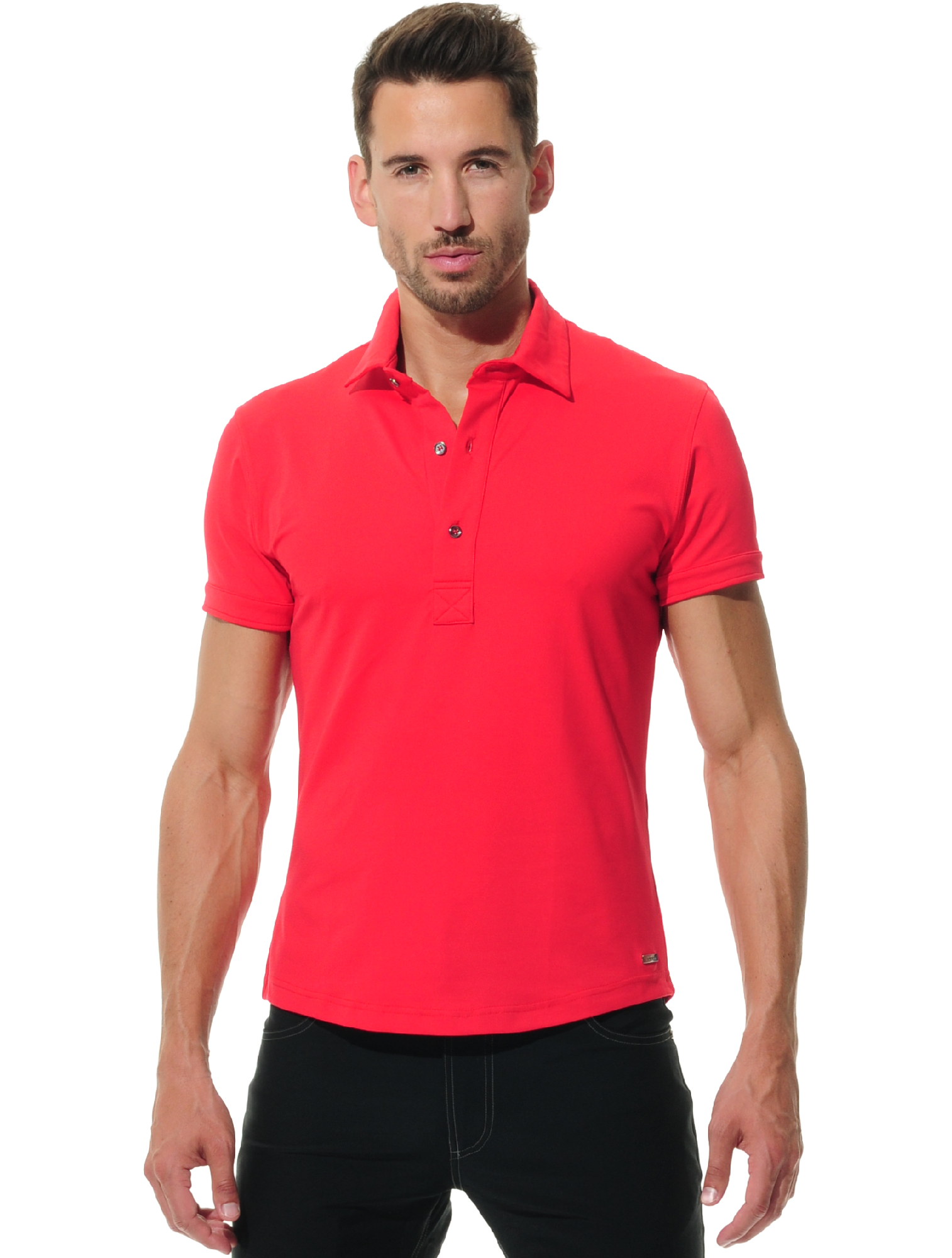 Pique golf polo shirt red 