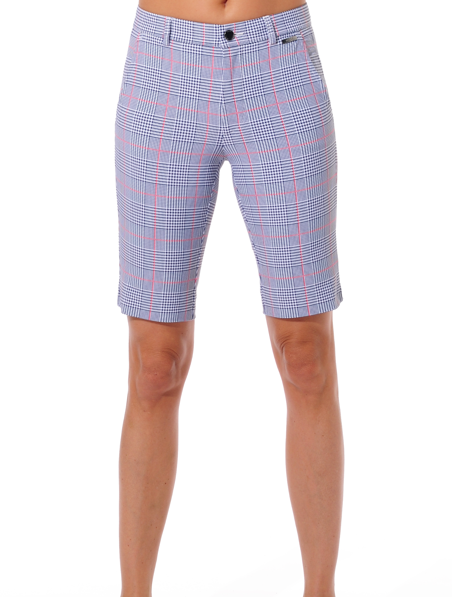 Glencheck print golf bermuda shorts navy 