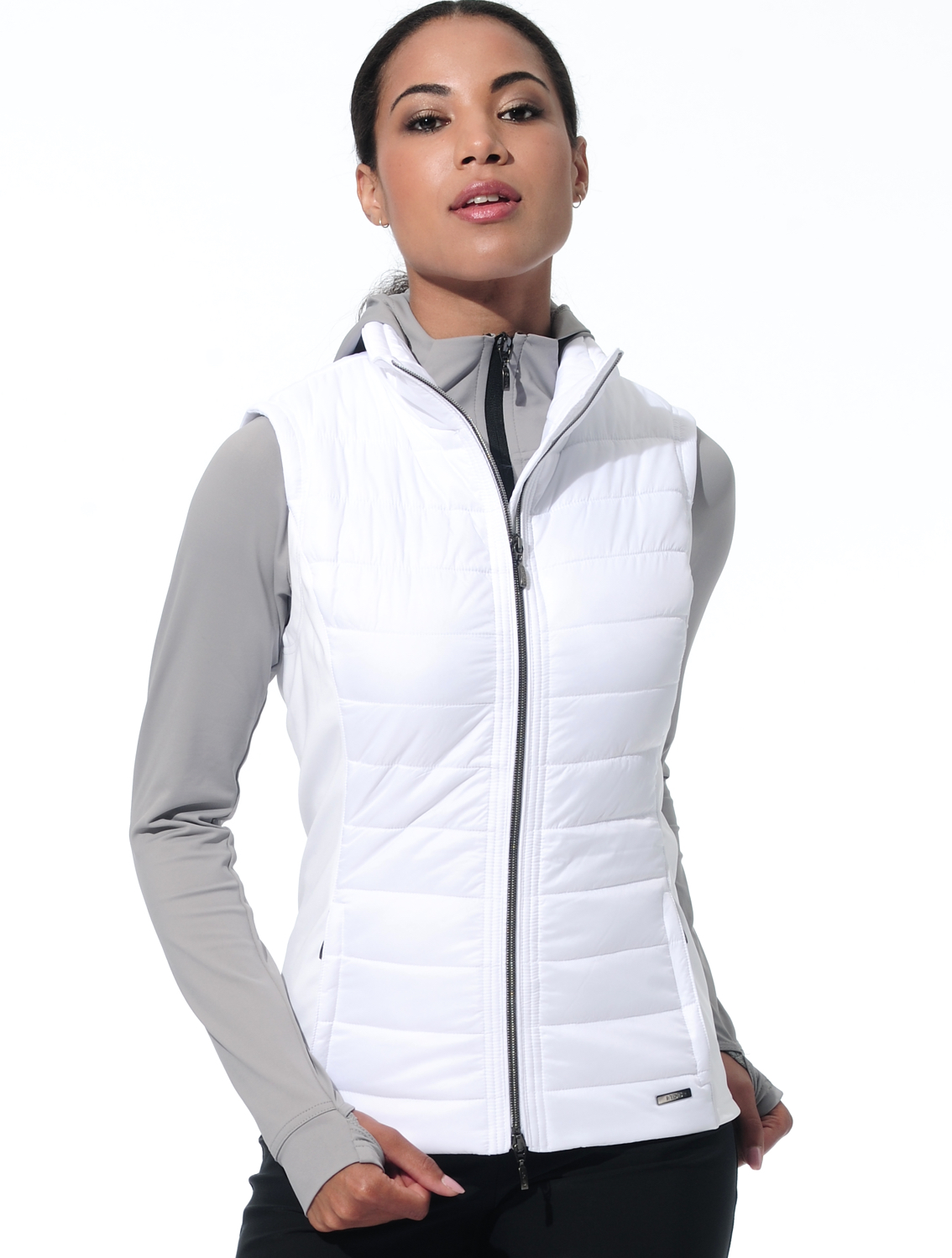 quilted vest white 