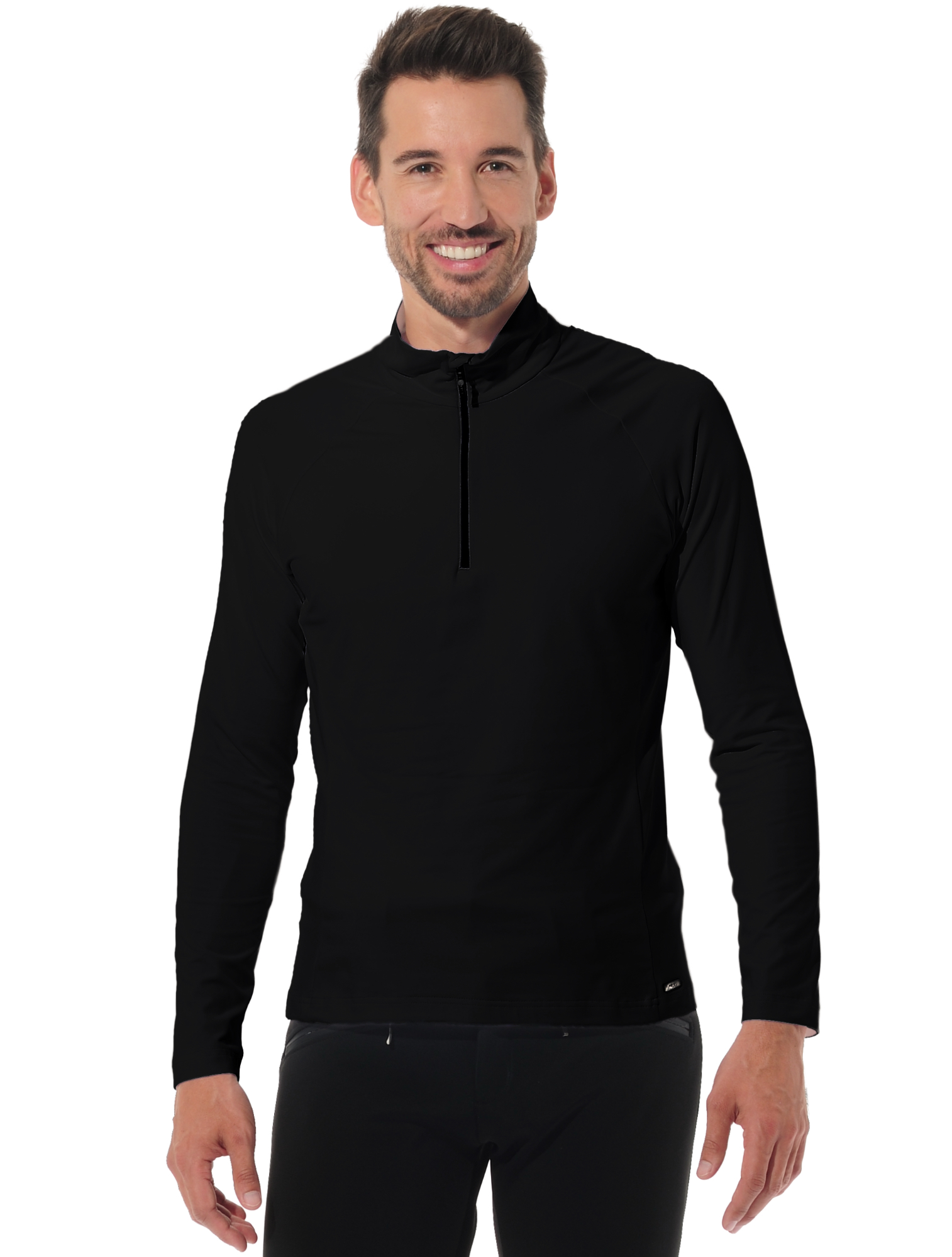 Jersey Zip Longsleeve black