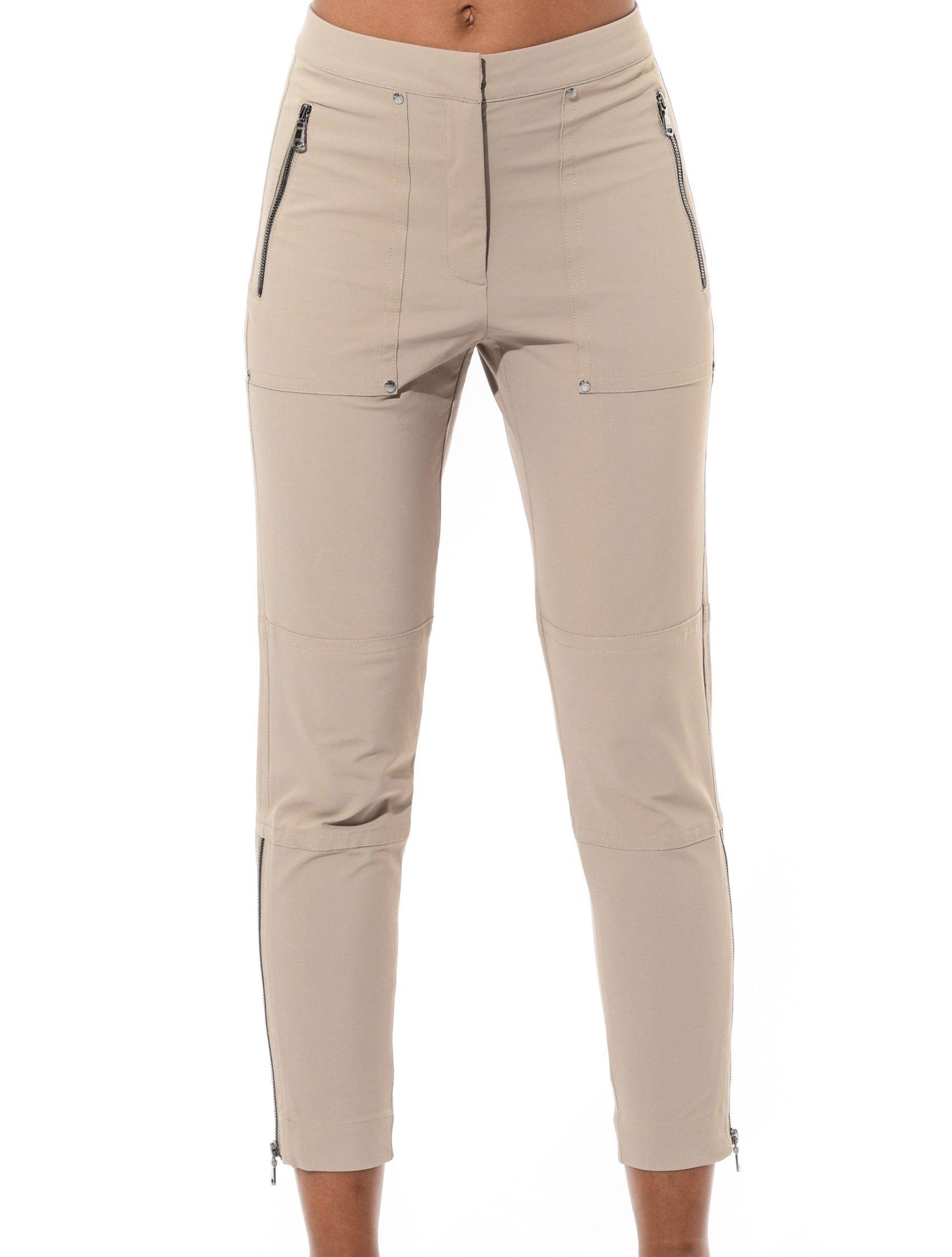 4way stretch slim fit cargo pants taupe 