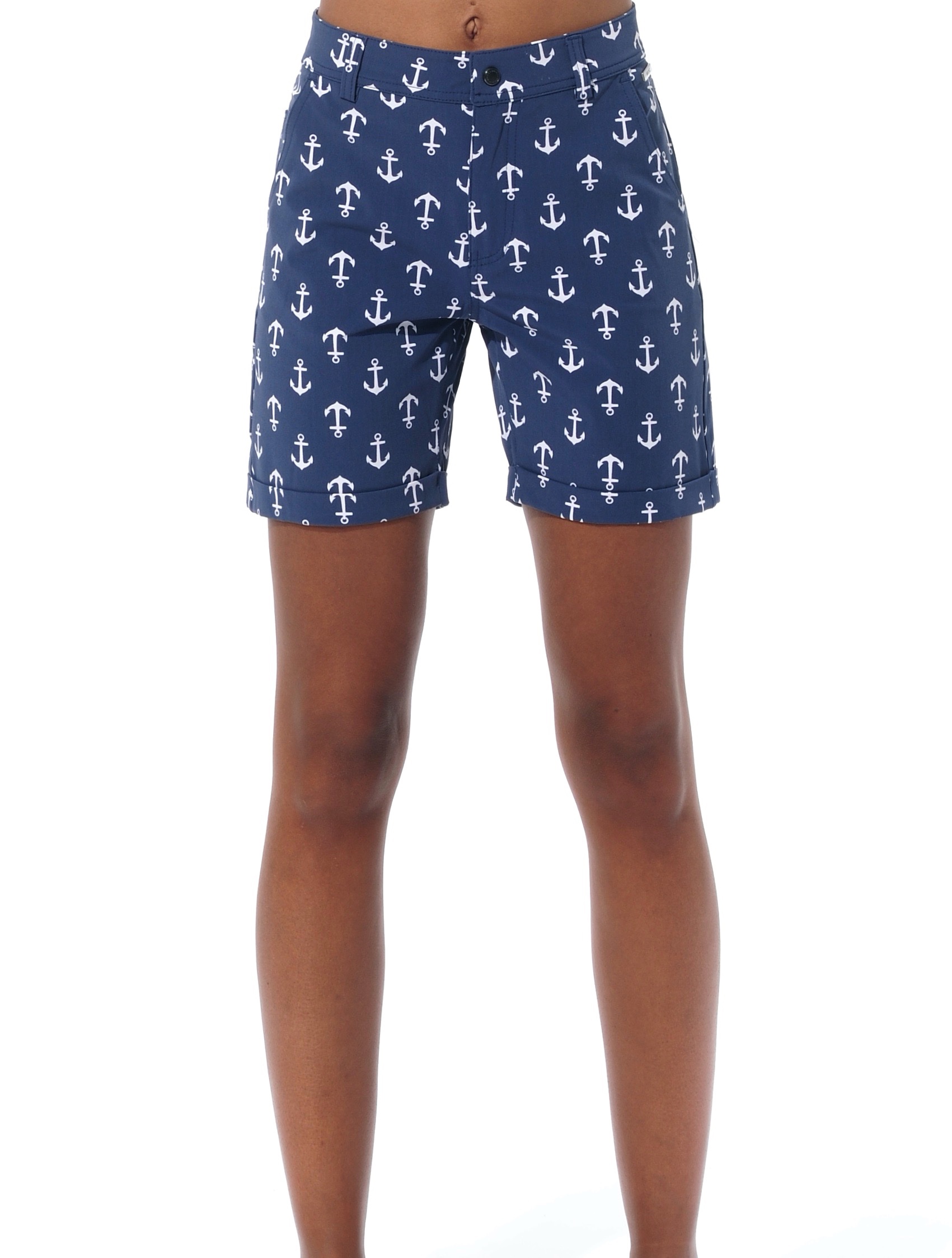 4way stretch print shorts navy 