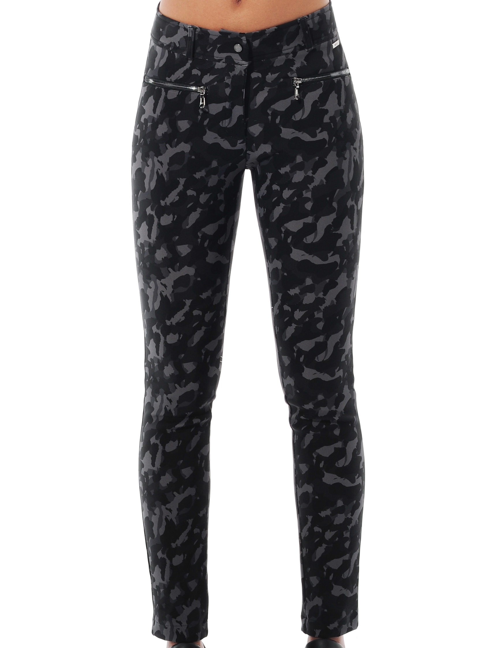 shape stretch print thermo jeggings camouflage black 