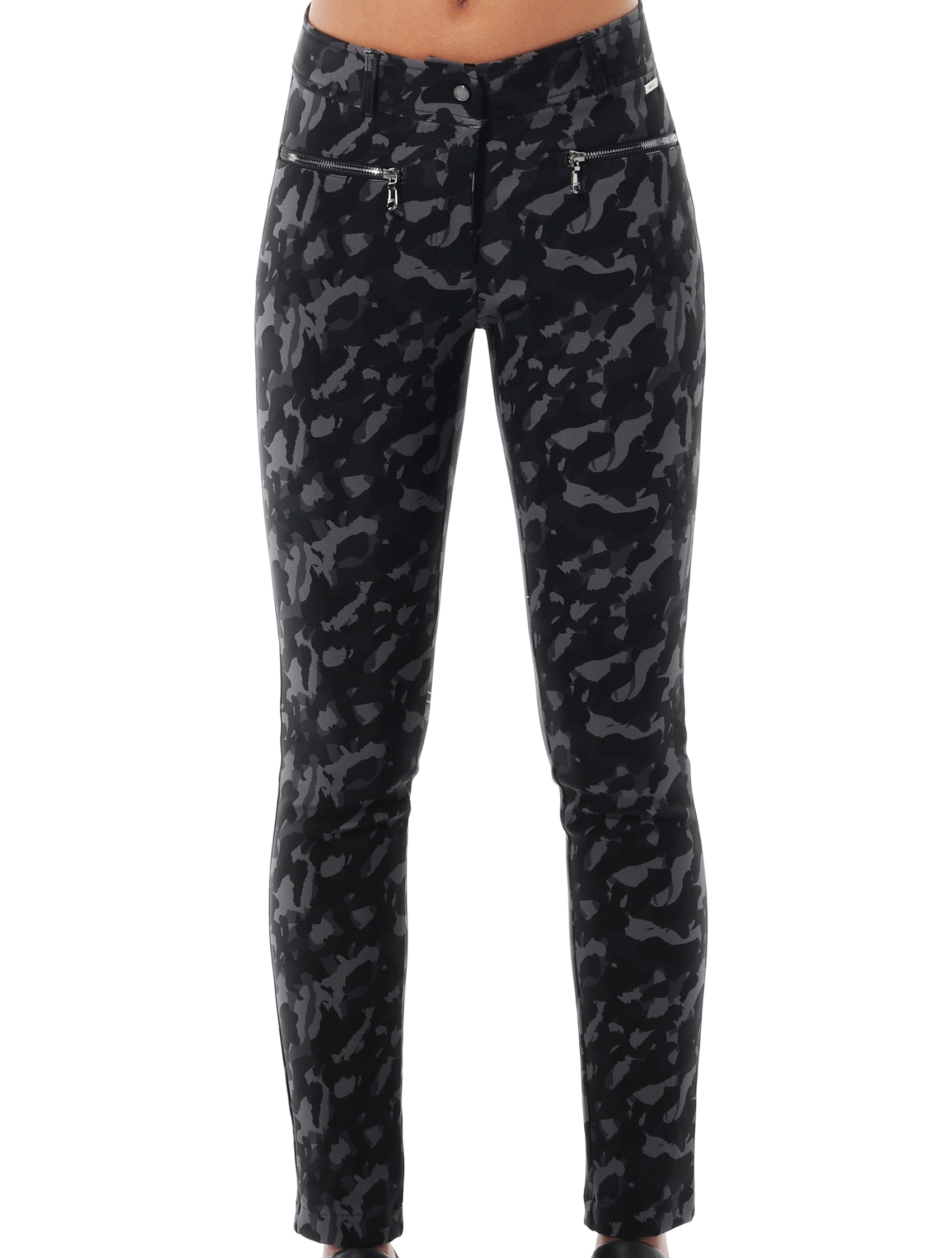 Shape Stretch Print Thermo Jeggings camouflage black