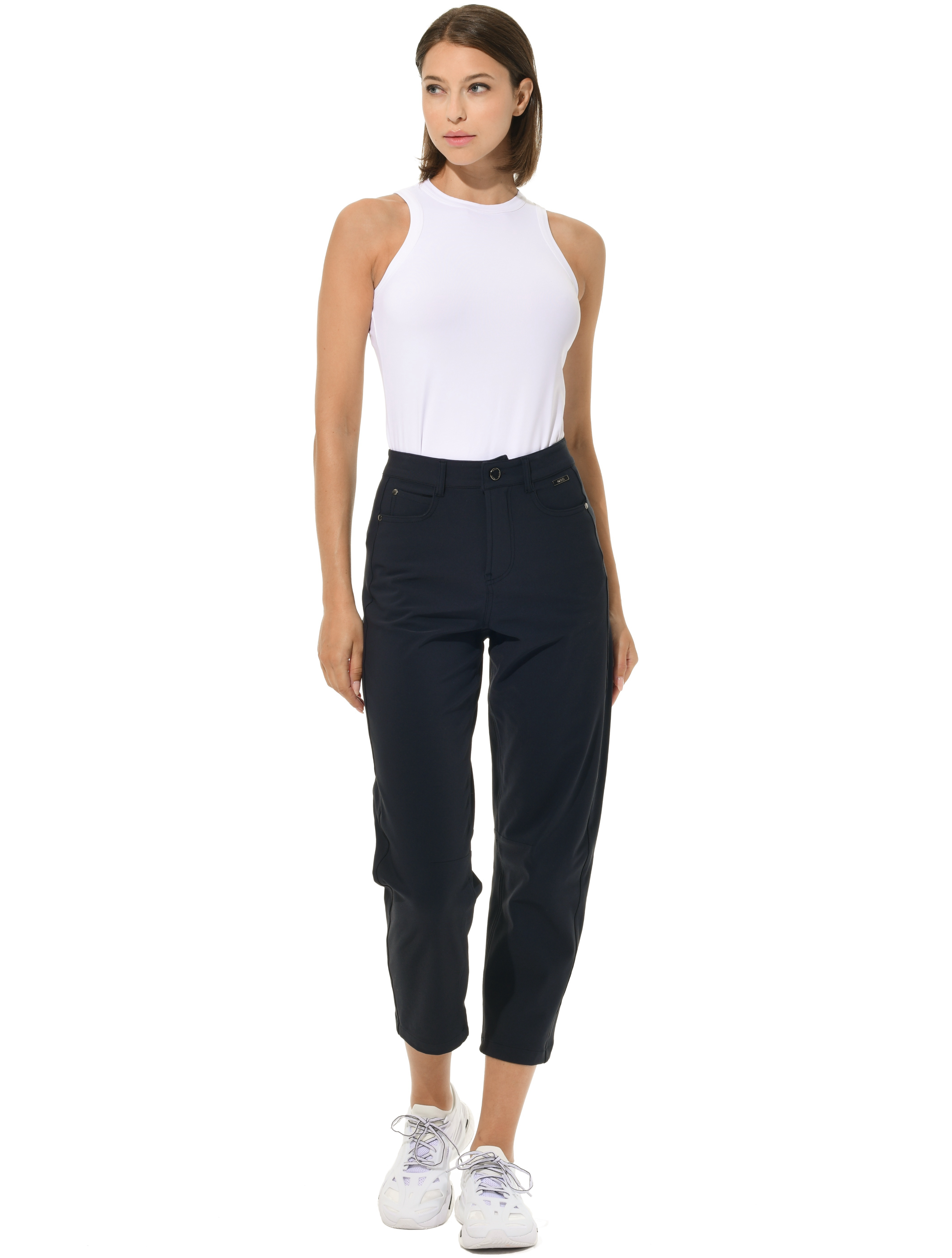 Bi-Stretch Gabardine Barrel Pants night blue