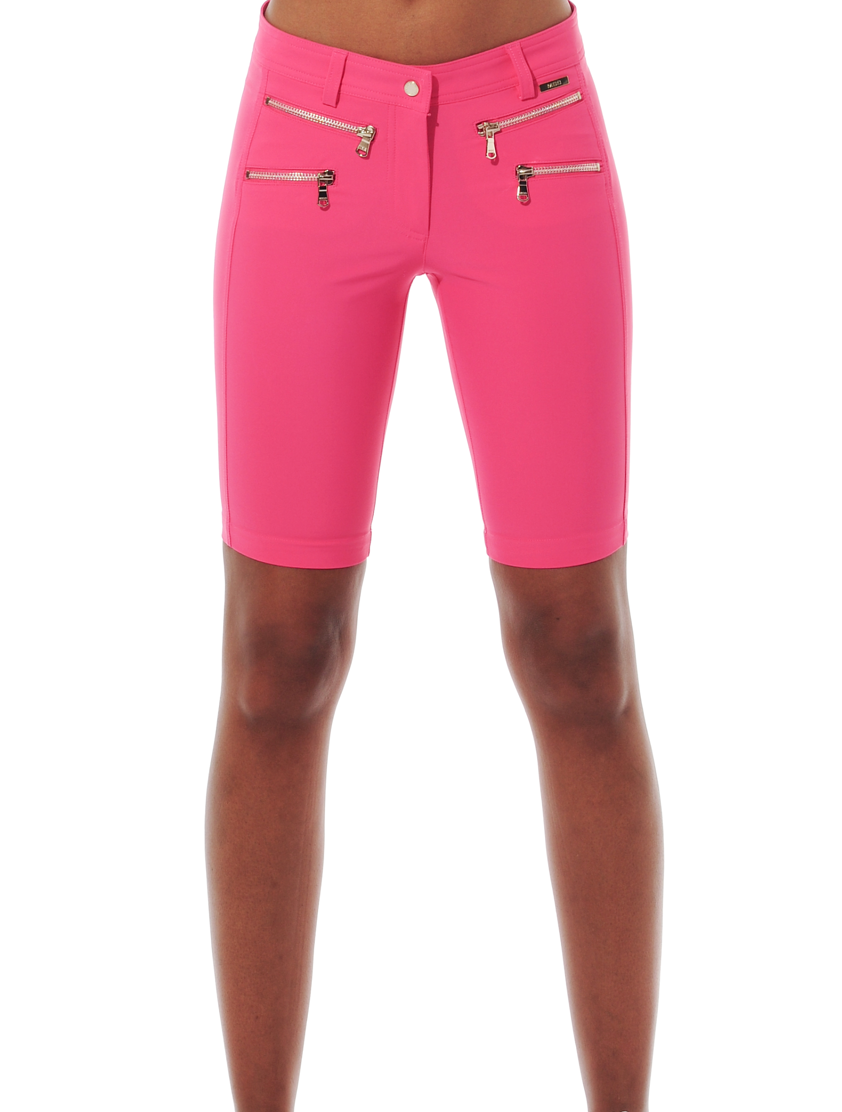 4way stretch double zip shorts flamingo 
