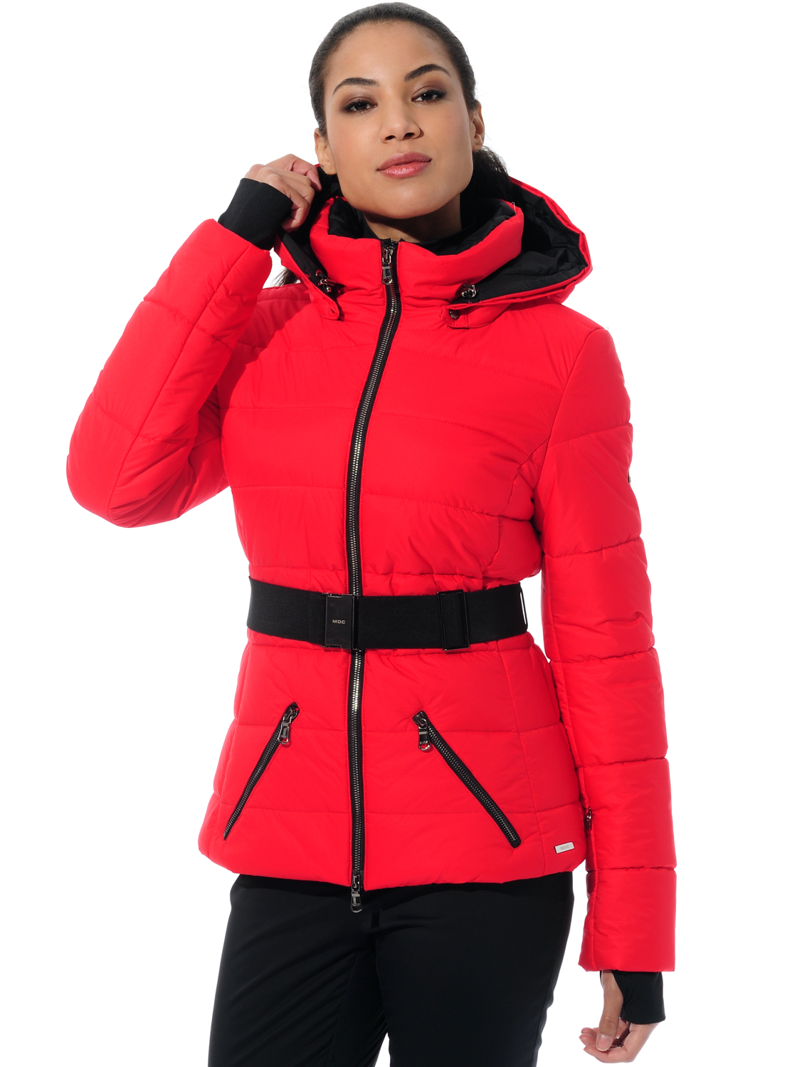stretch ski jacket red 