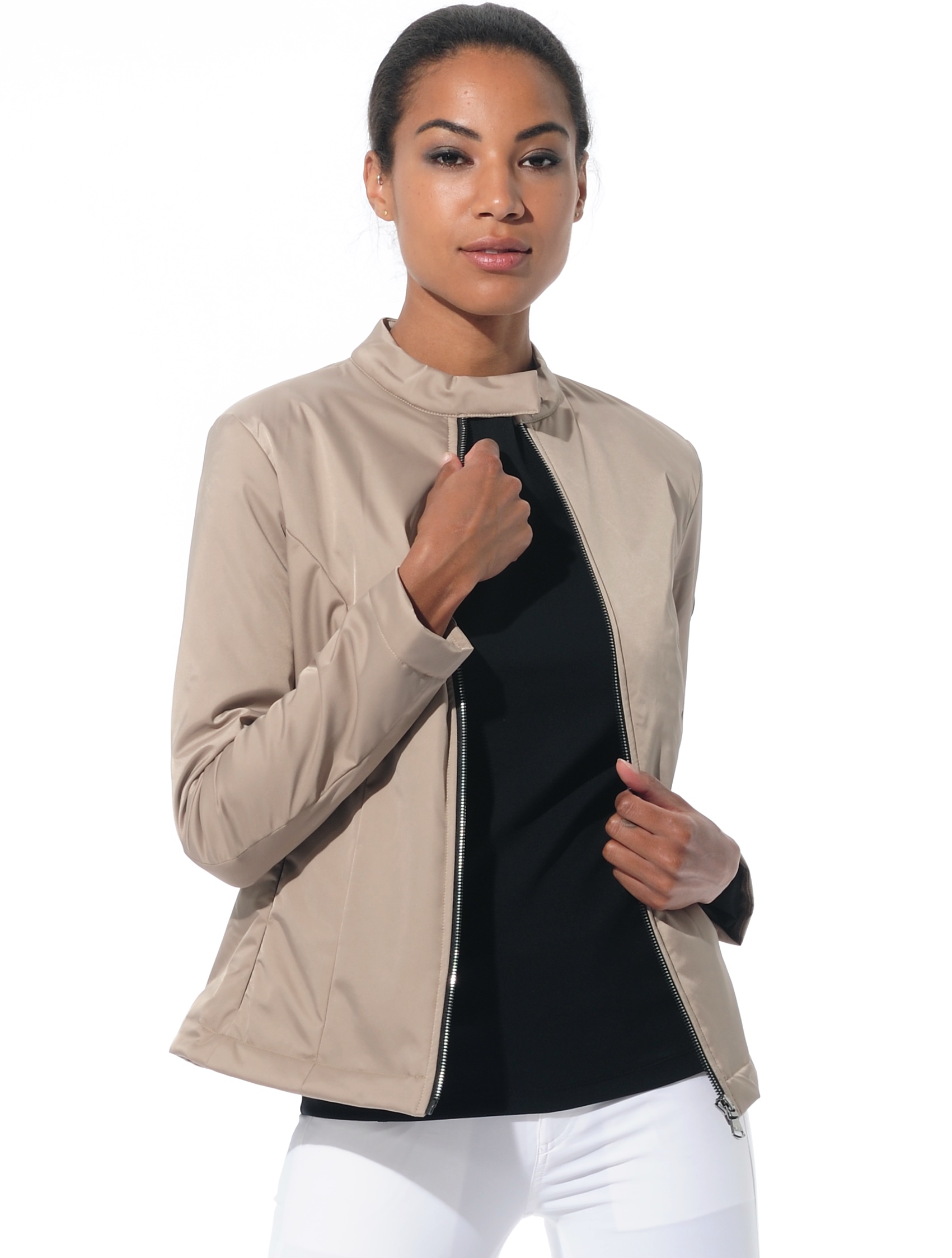 Stretch Jacke taupe