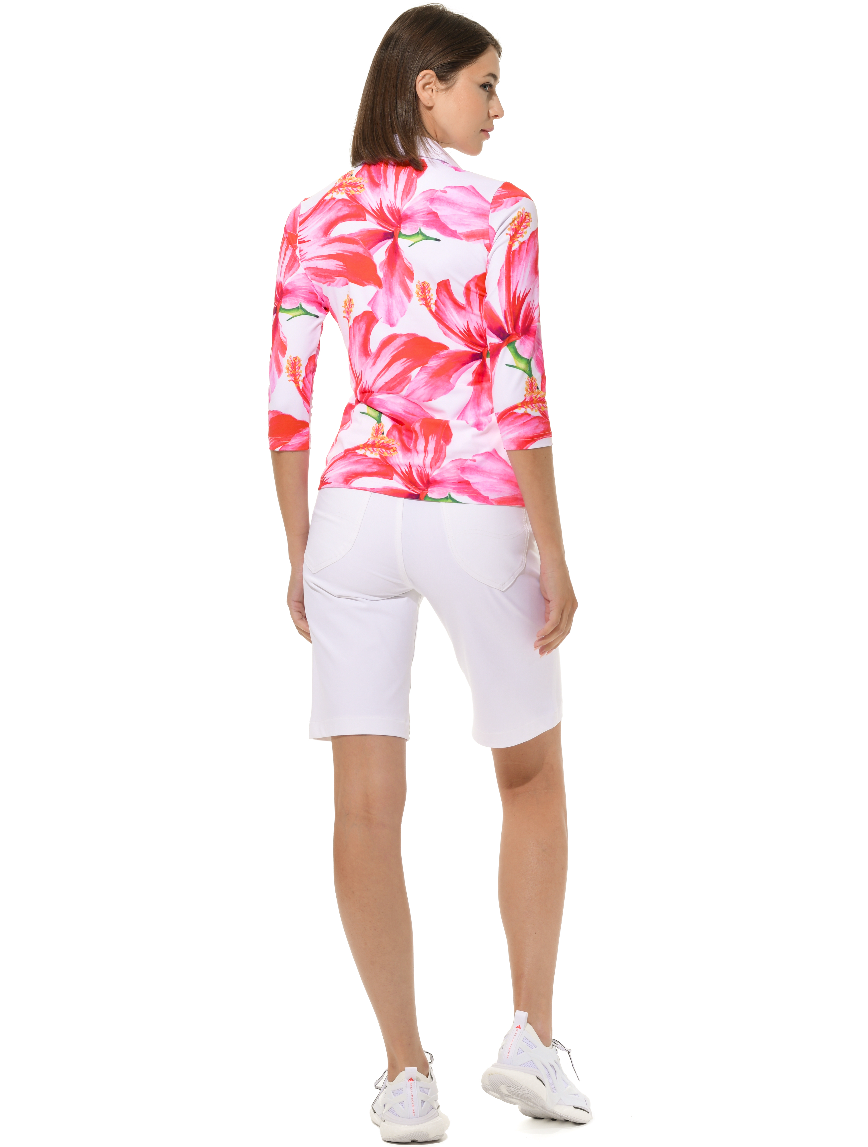 Bi-Stretch Gabardine Golf Bermuda white