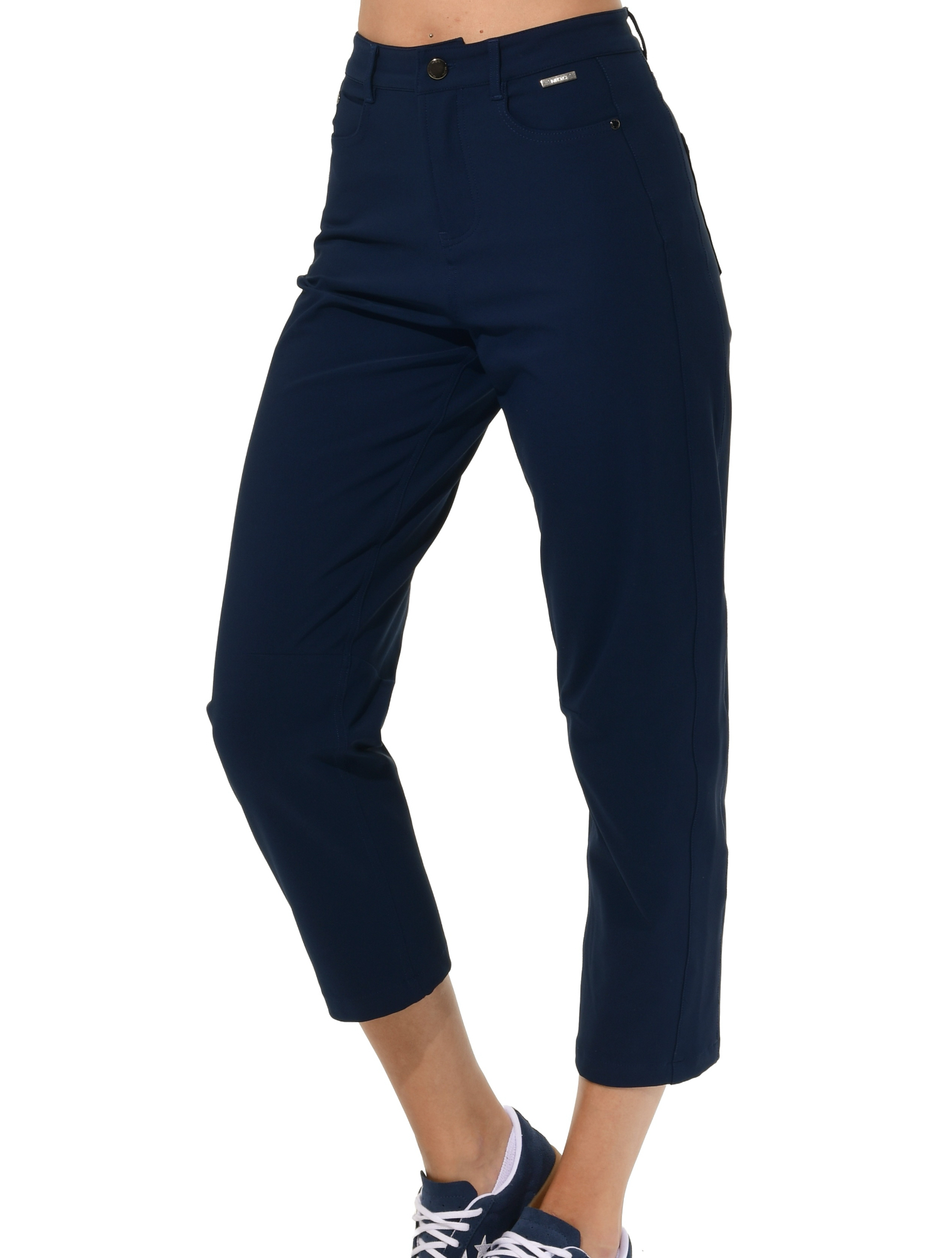 Bi-Stretch Gabardine Barrel Pants navy