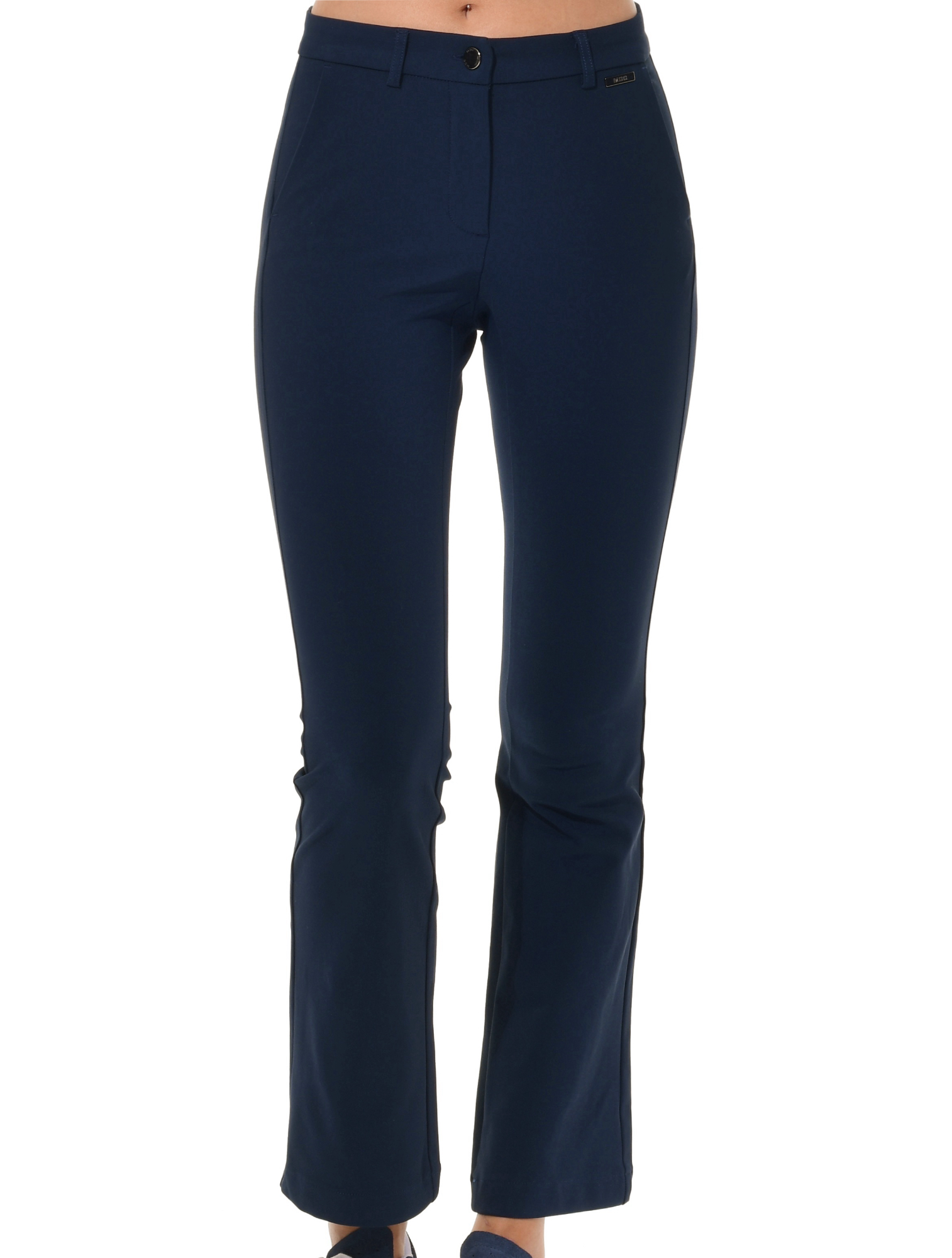 Bi-Stretch Gabardine Flared Chinos navy
