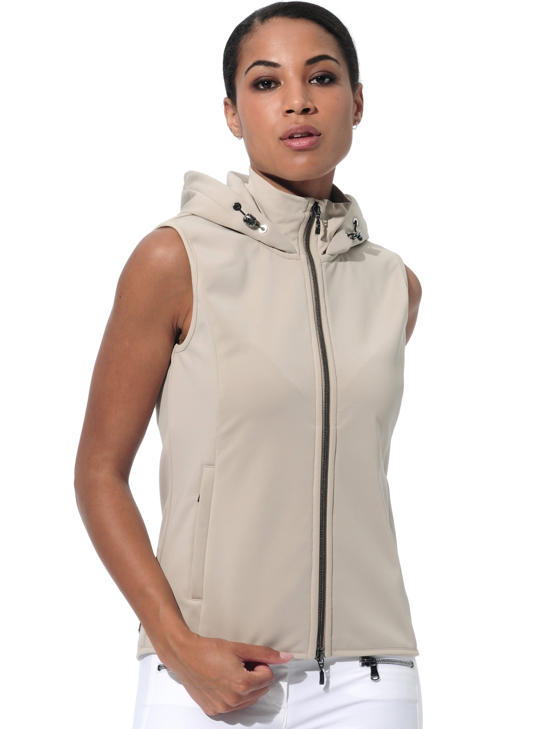 power stretch vest light taupe 