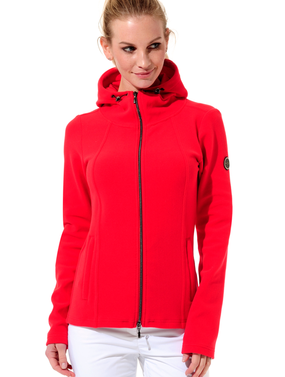 polar fleece hoodie red 