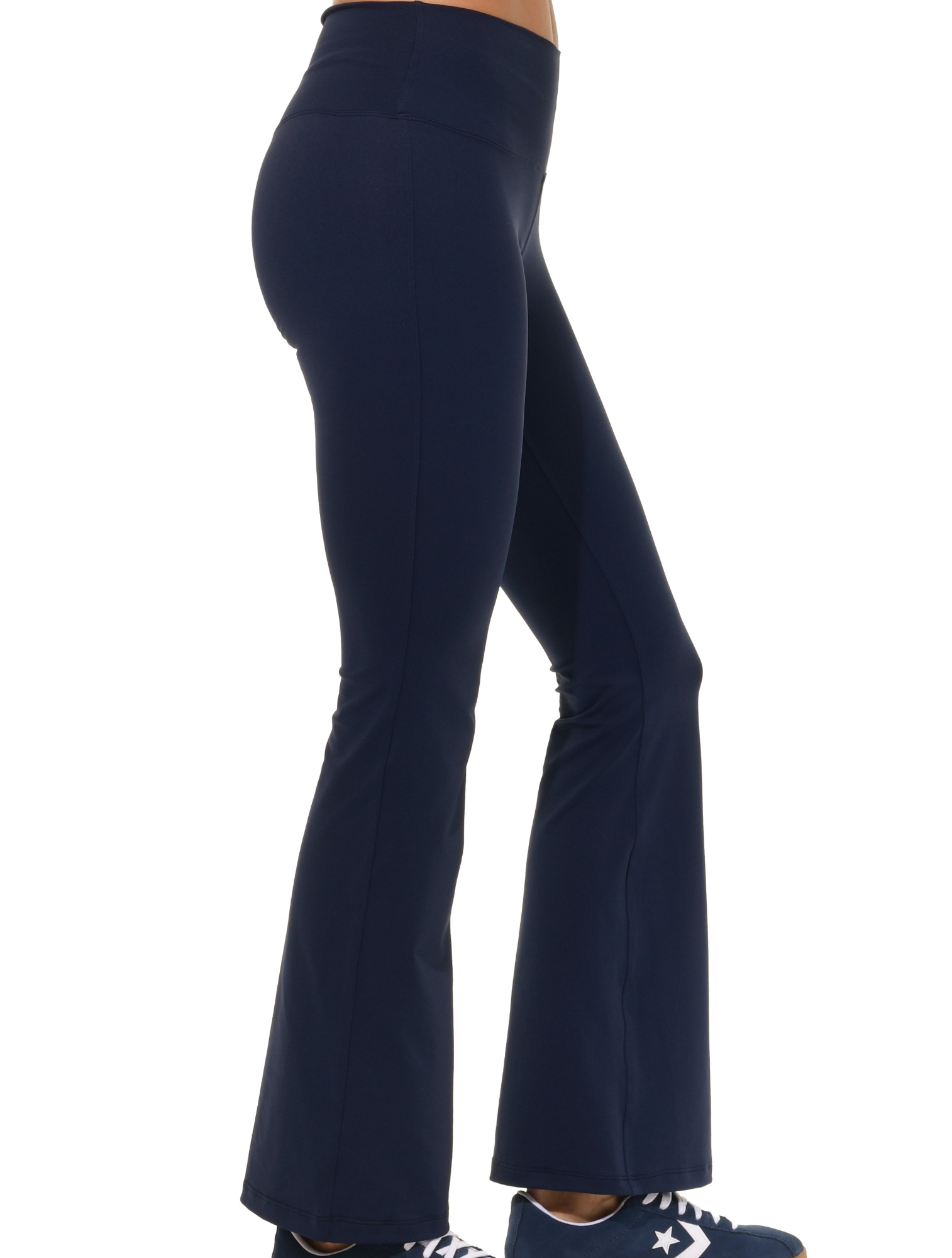 Jersey Flared Yoga Pants navy