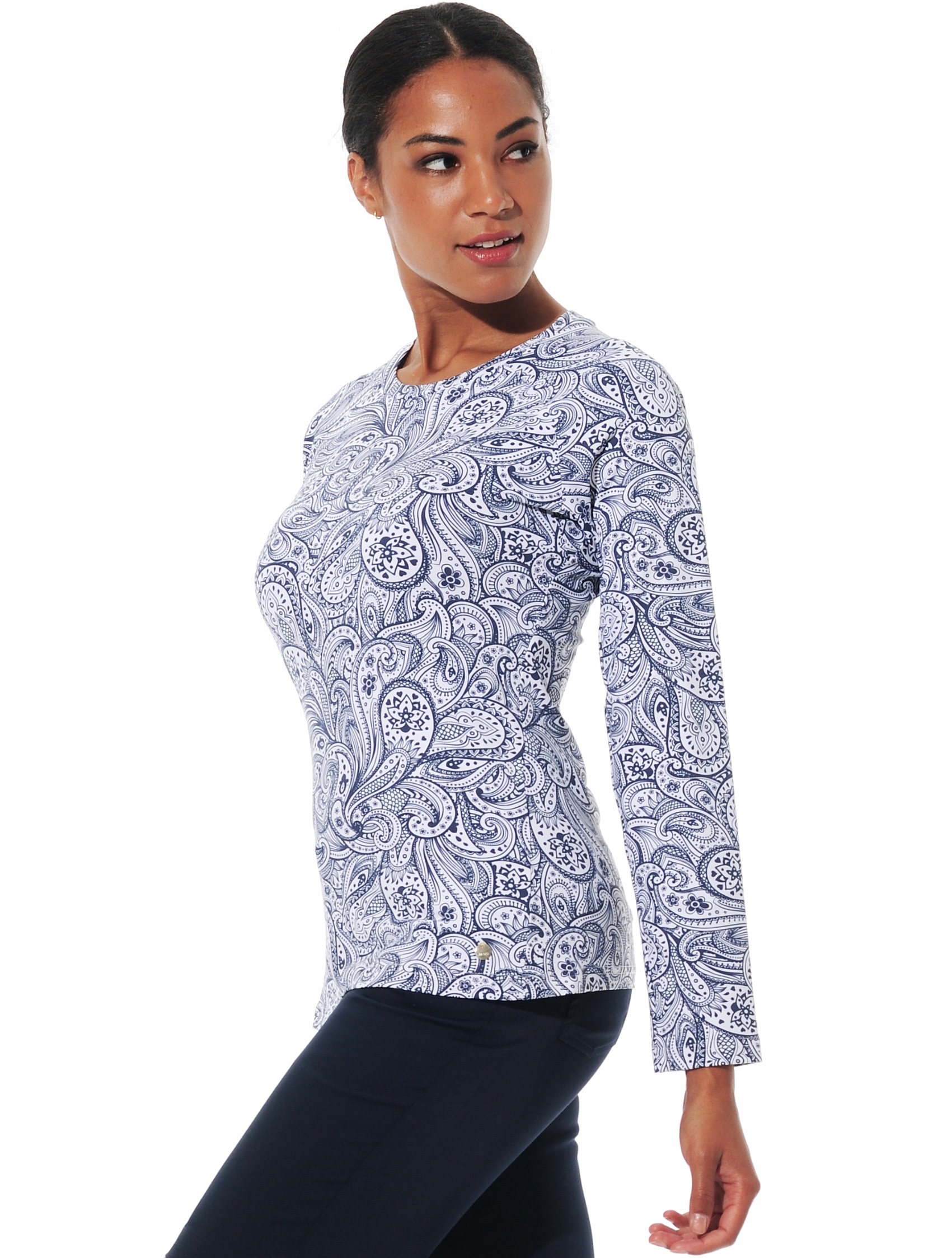 Paisley Print Top navy