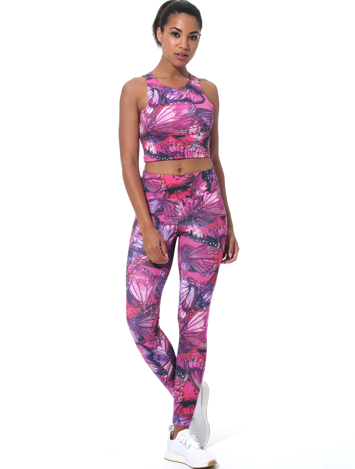 Meryl Print Tights fuchsia