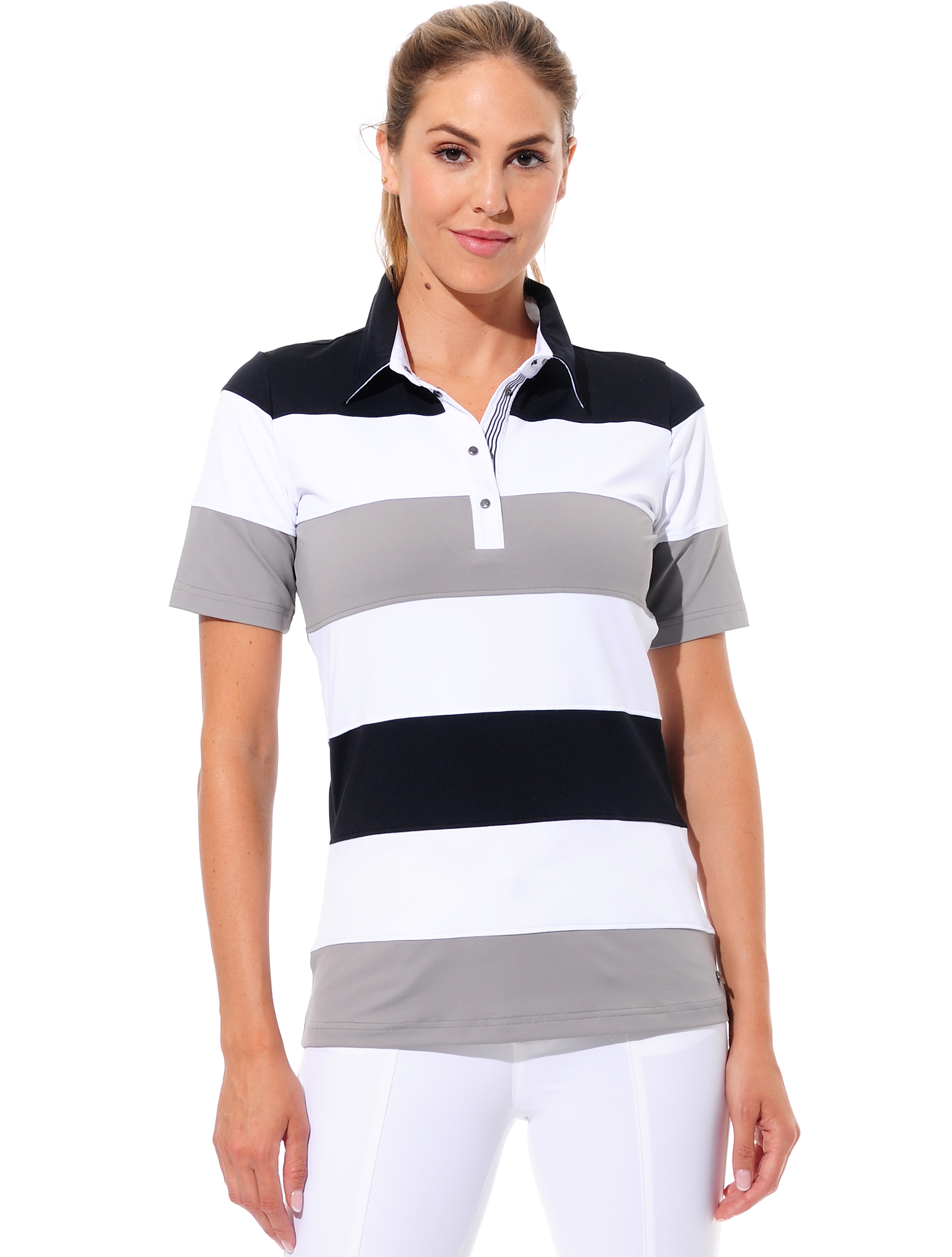 Meryl polo shirt black/grey 