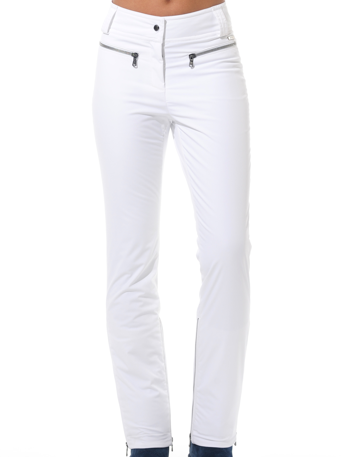 stretch ski pants white 