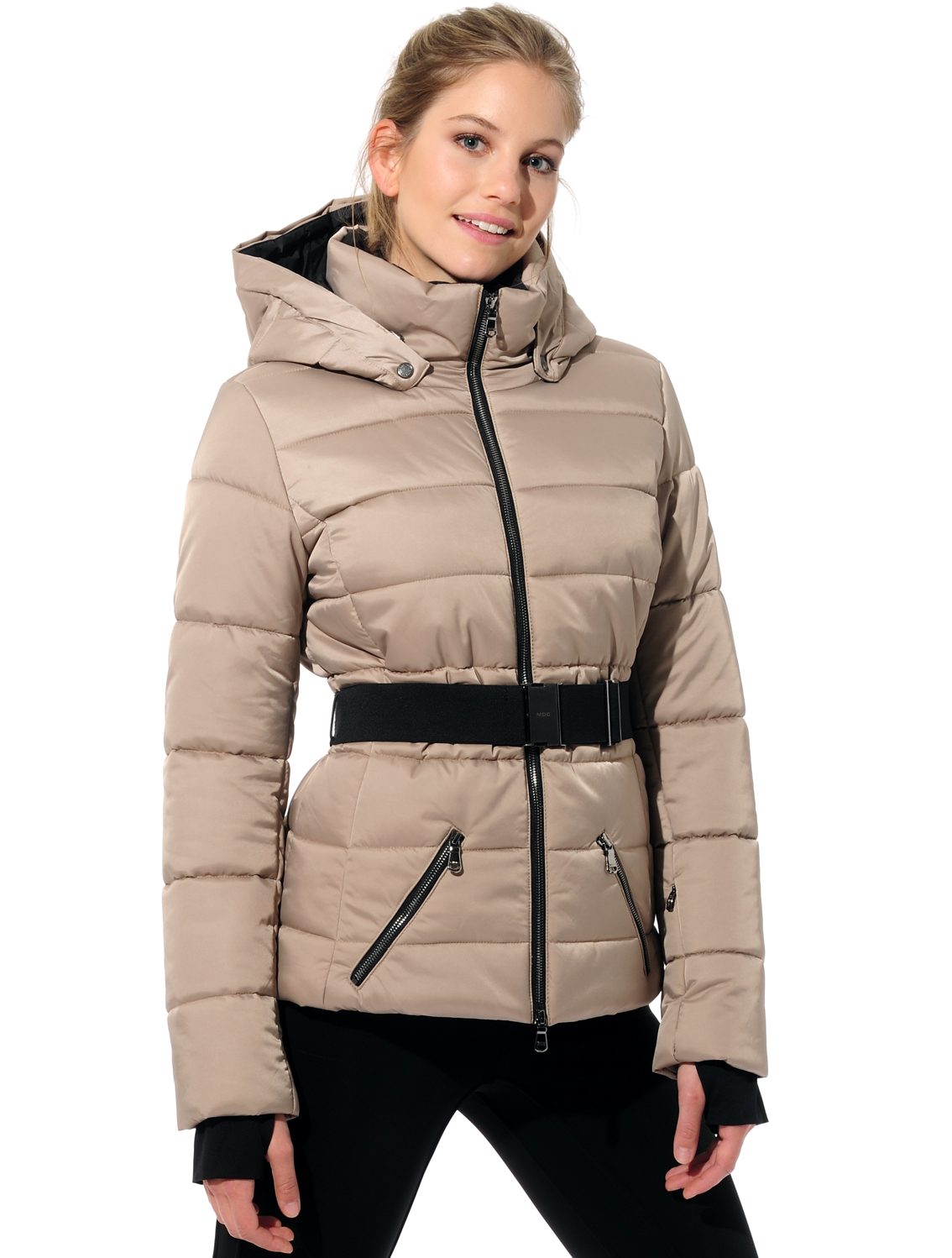 stretch ski jacket taupe 