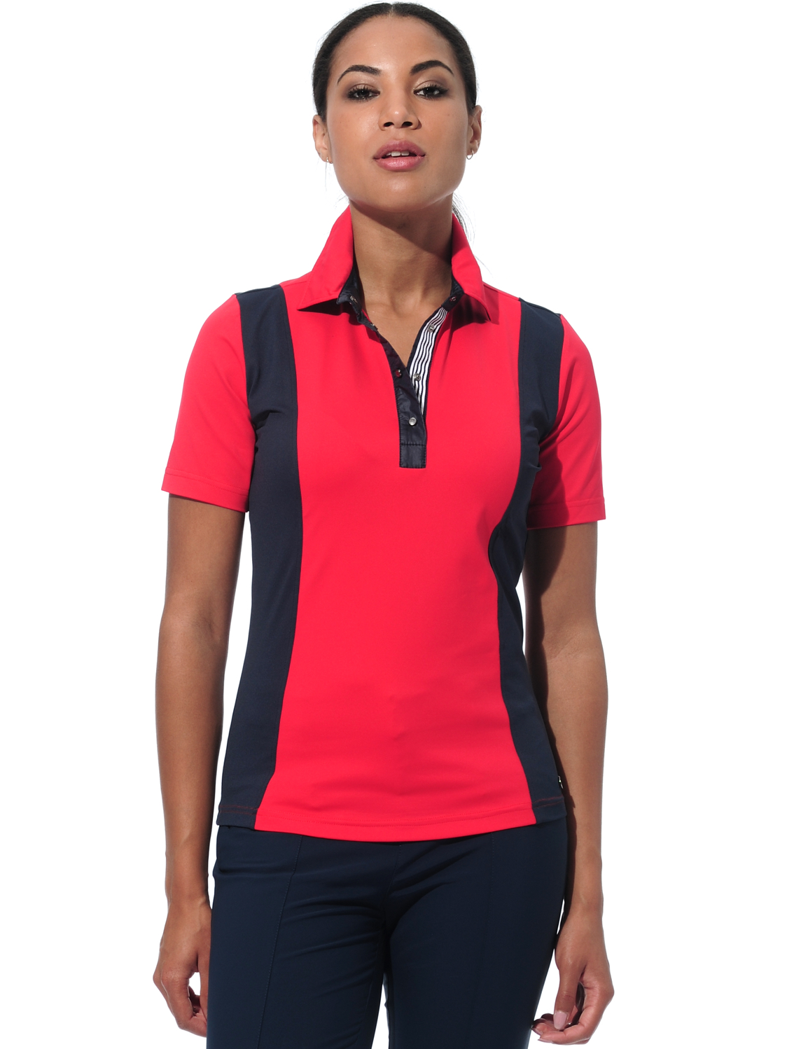 Meryl polo shirt red/navy 