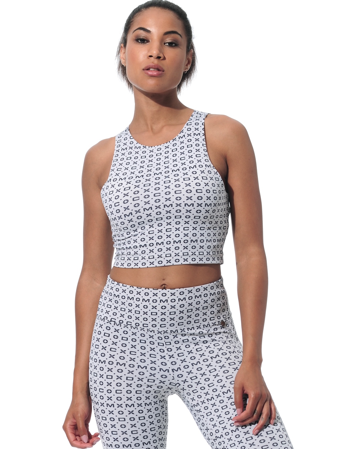 Print Crop Top cement