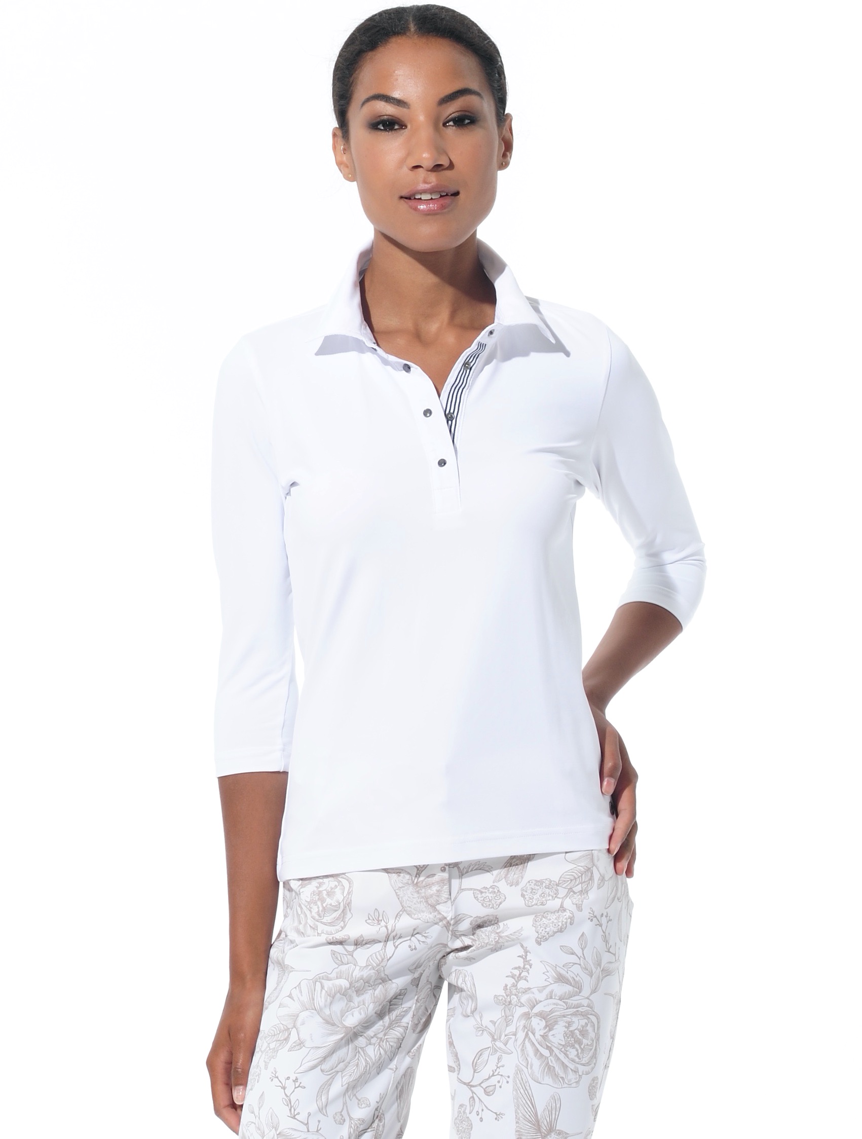 Jersey Golf Poloshirt white