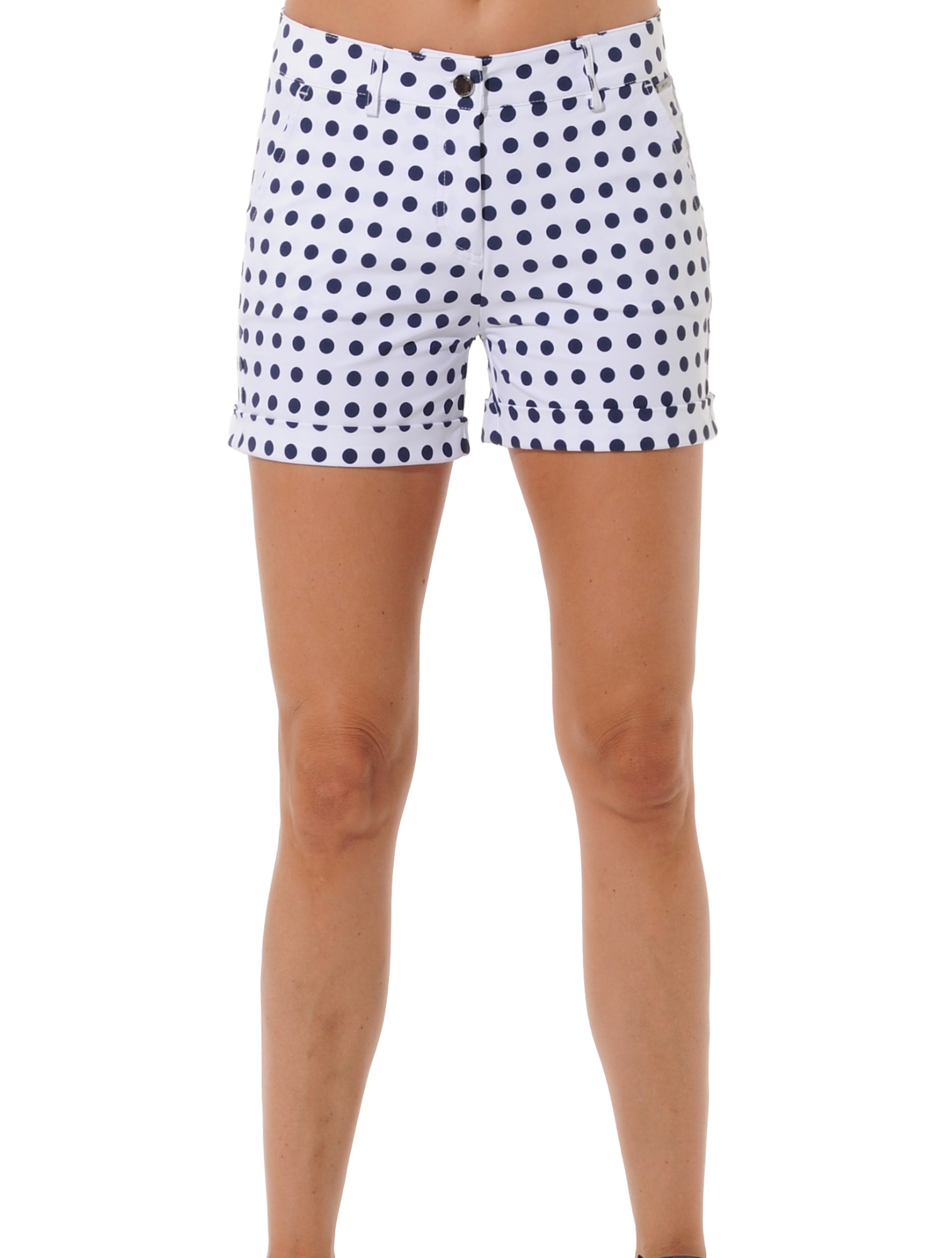 Dots print short shorts navy