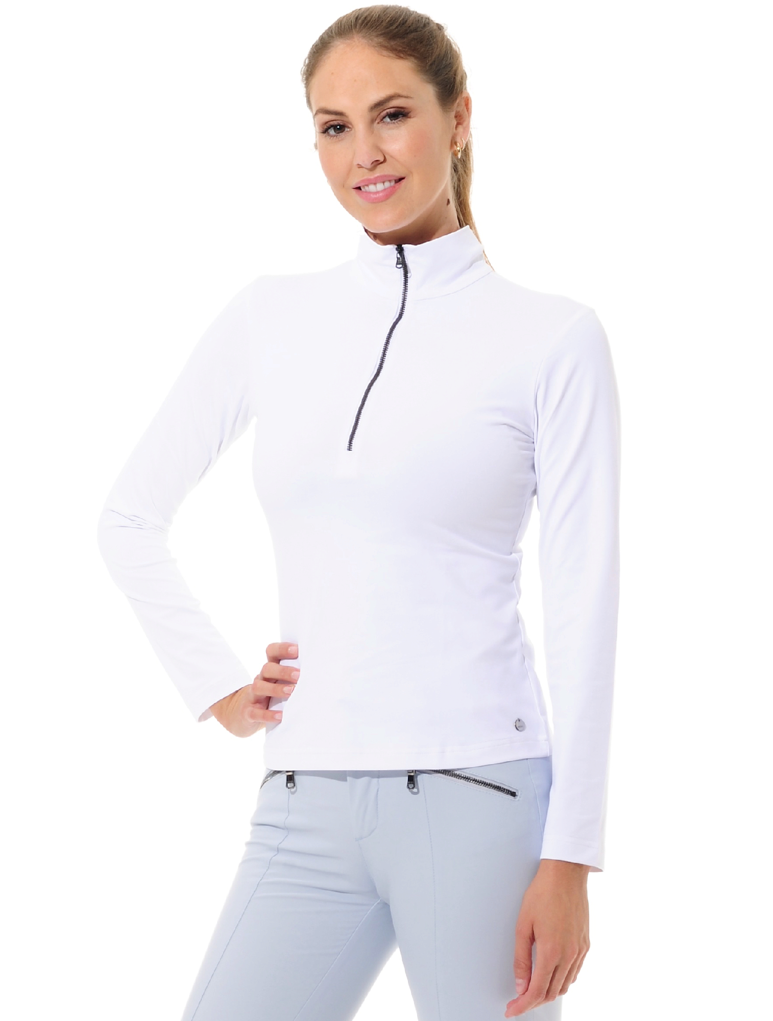 Meryl zip longsleeve white 