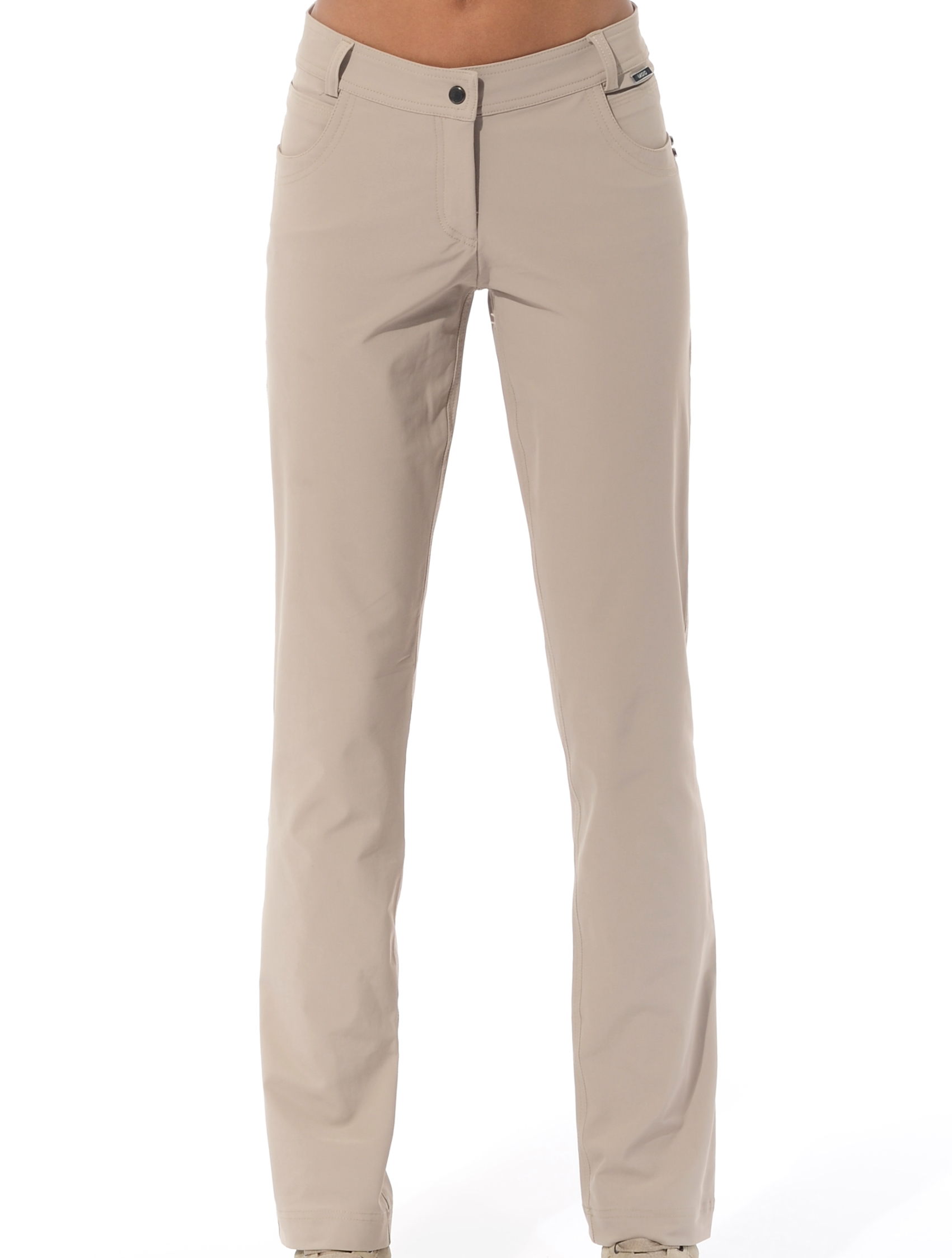 4way stretch straight cut pants taupe 