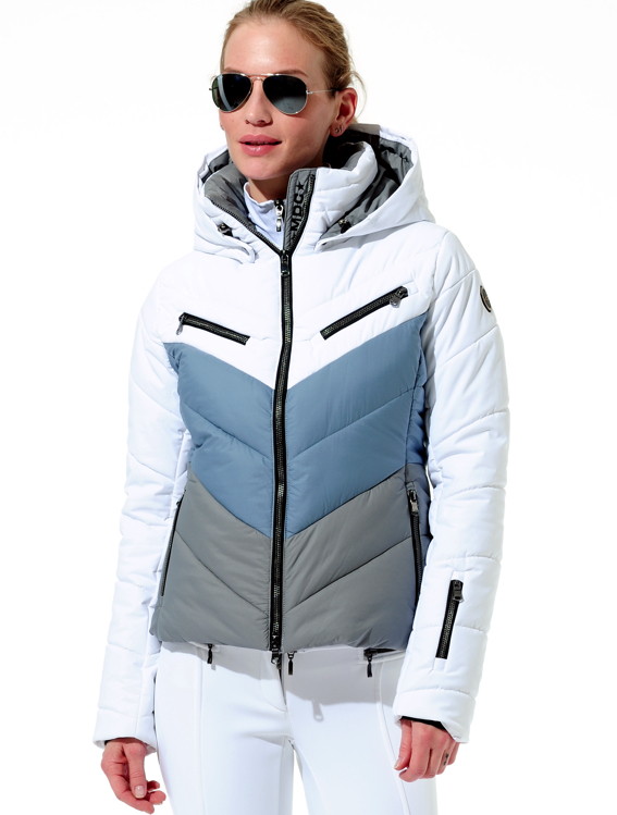 Elastische Skijacke shark/blue ash