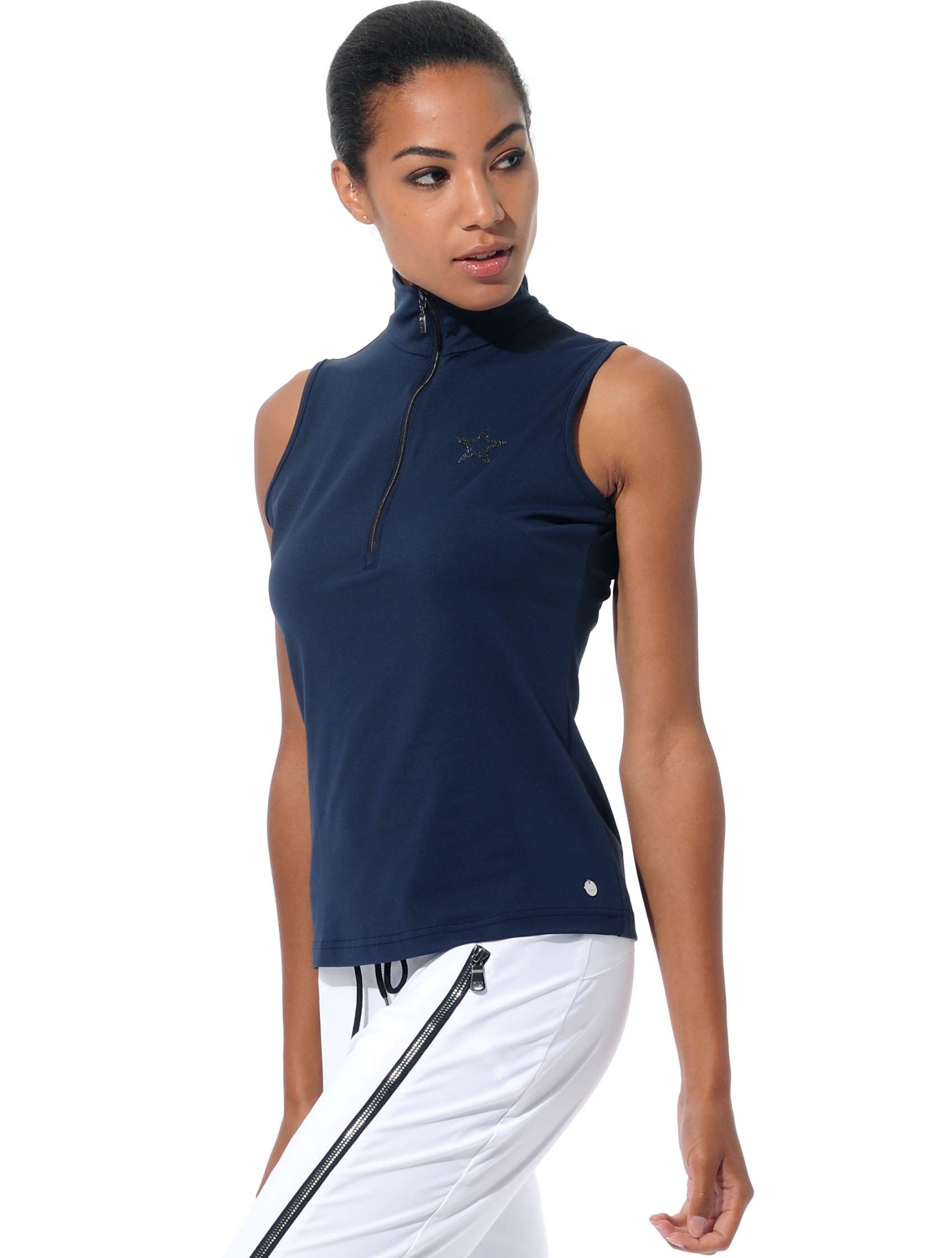 Meryl Zip Polo navy