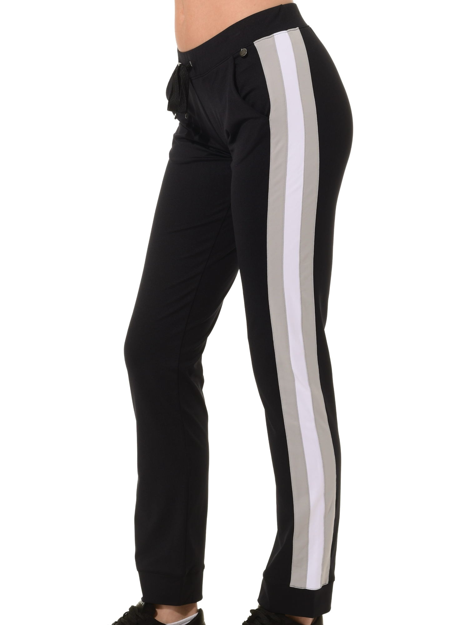 Jersey Track Pants black/grey/white