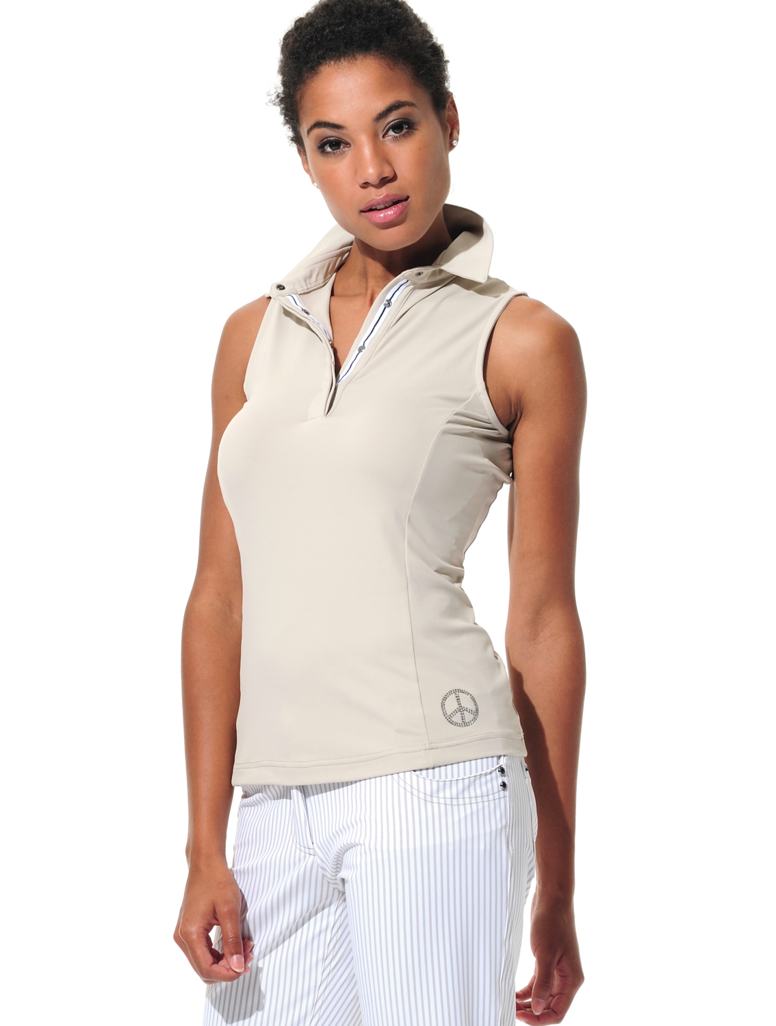 Jersey Golf Poloshirt light taupe