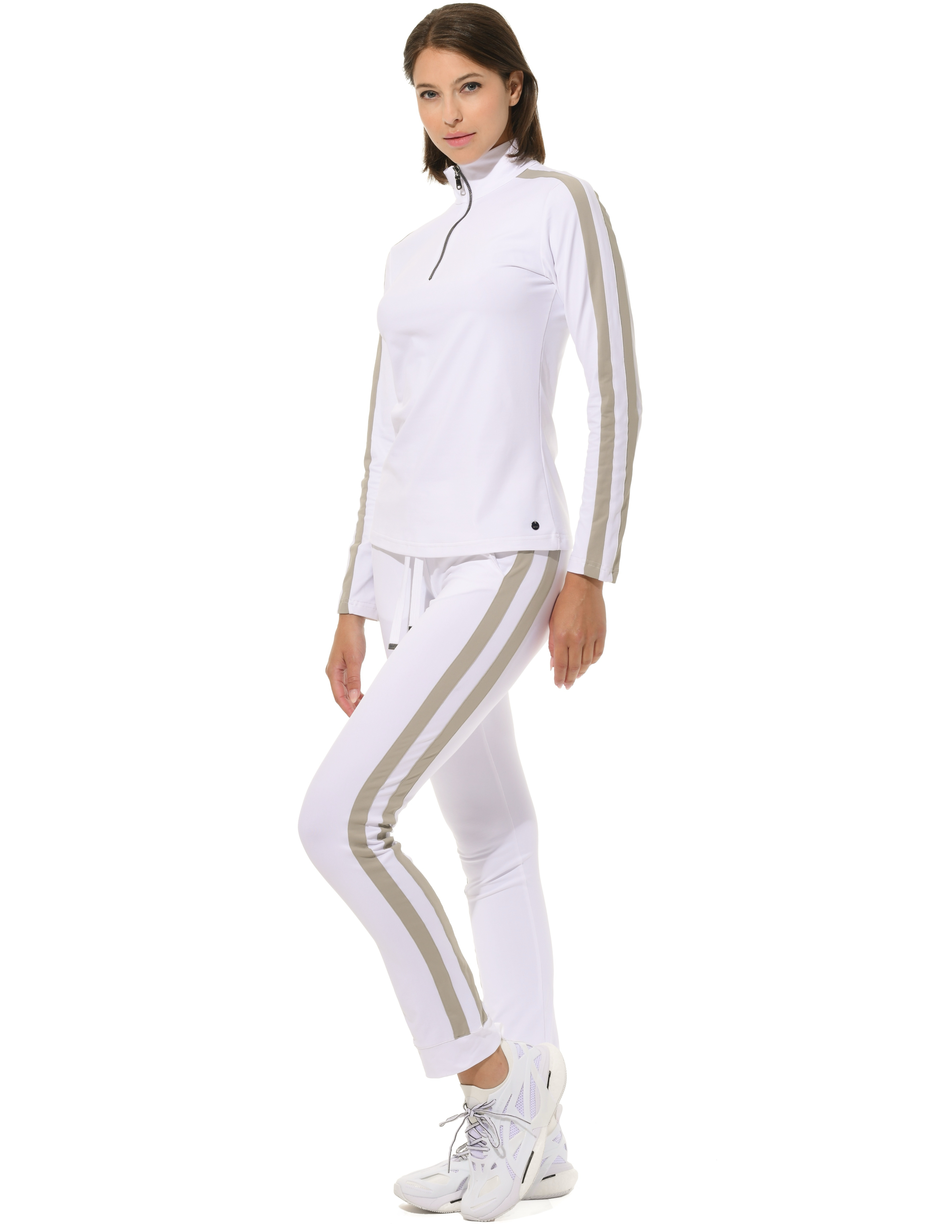 Jersey Track Pants white/sage grey