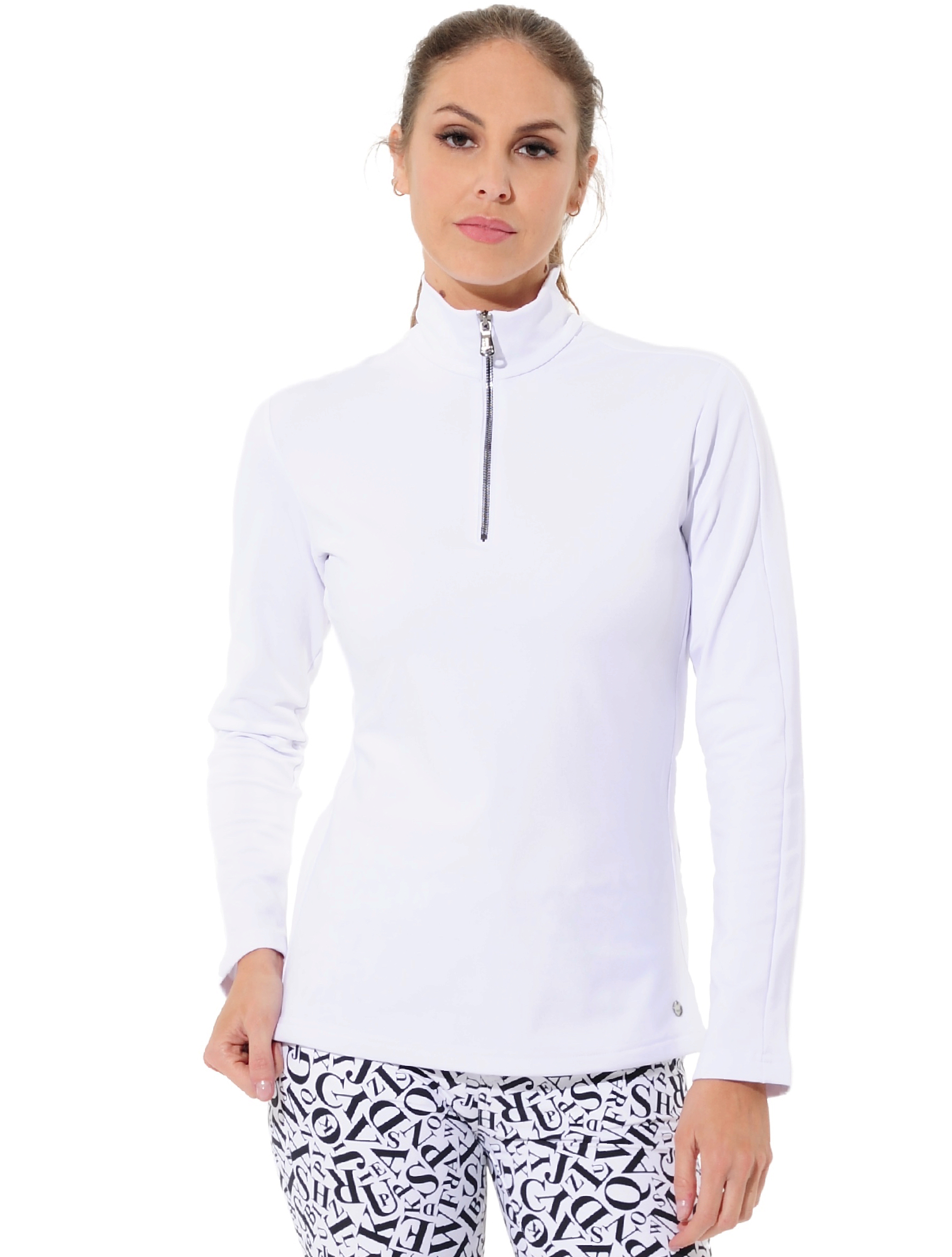 Softex zip longsleeve white 