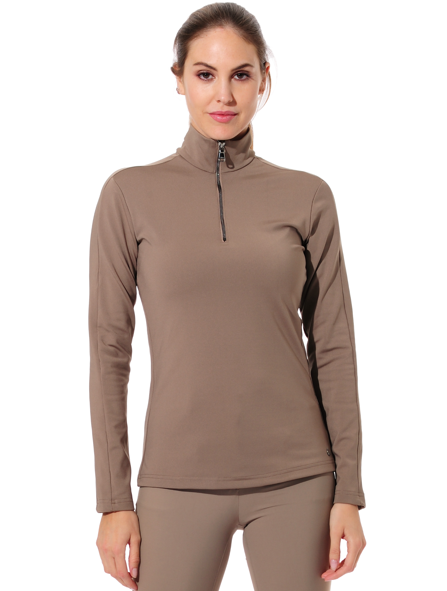 Softex zip longsleeve toffee 