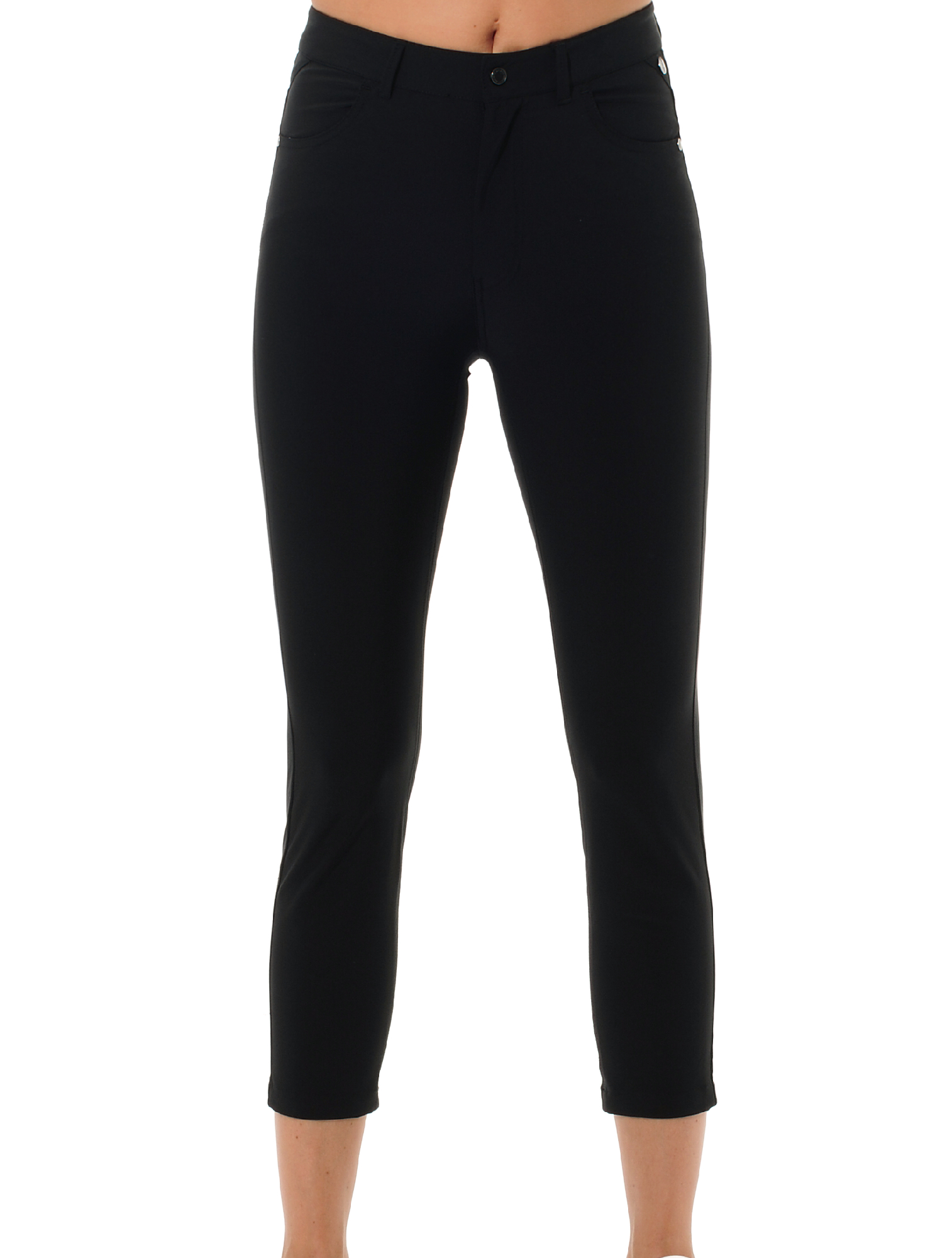 4way stretch cropped skinny jeans black 