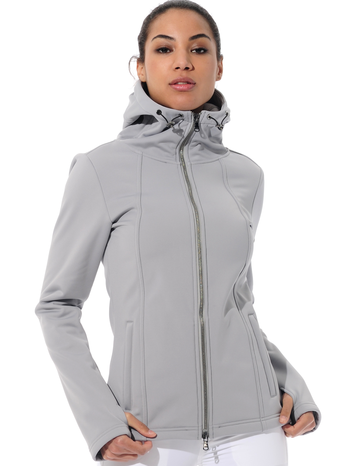 waterproof power stretch hoodie grey 