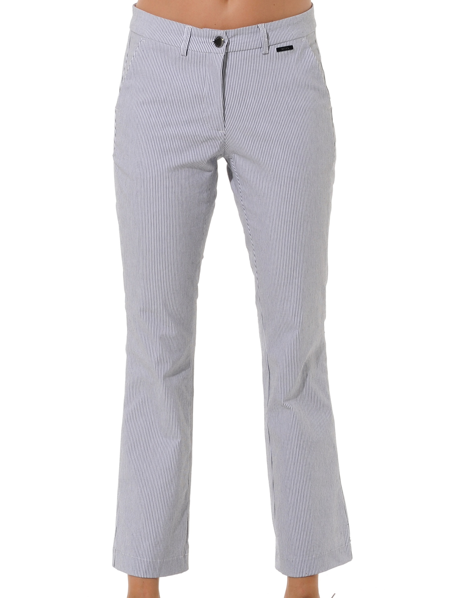 Cotton stretch chinos black/white