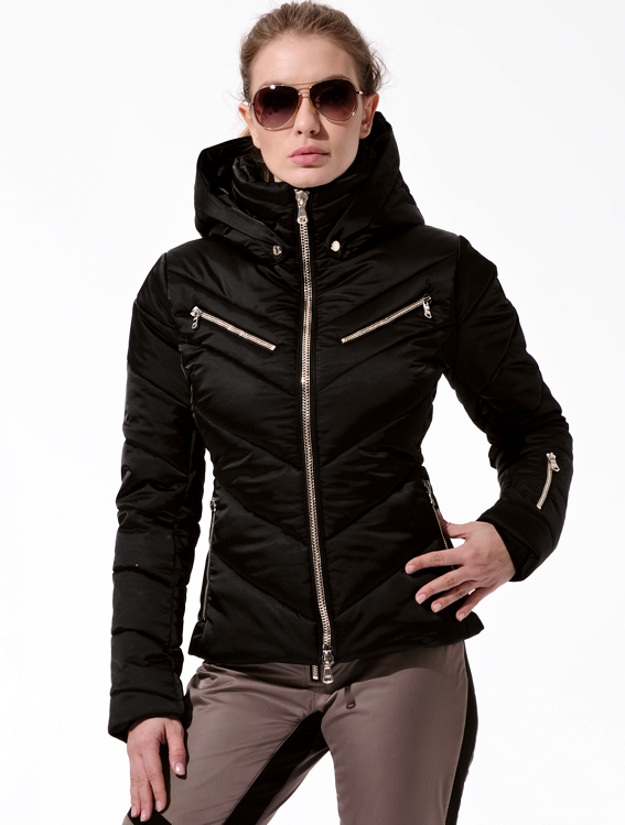 stretch ski jacket black 