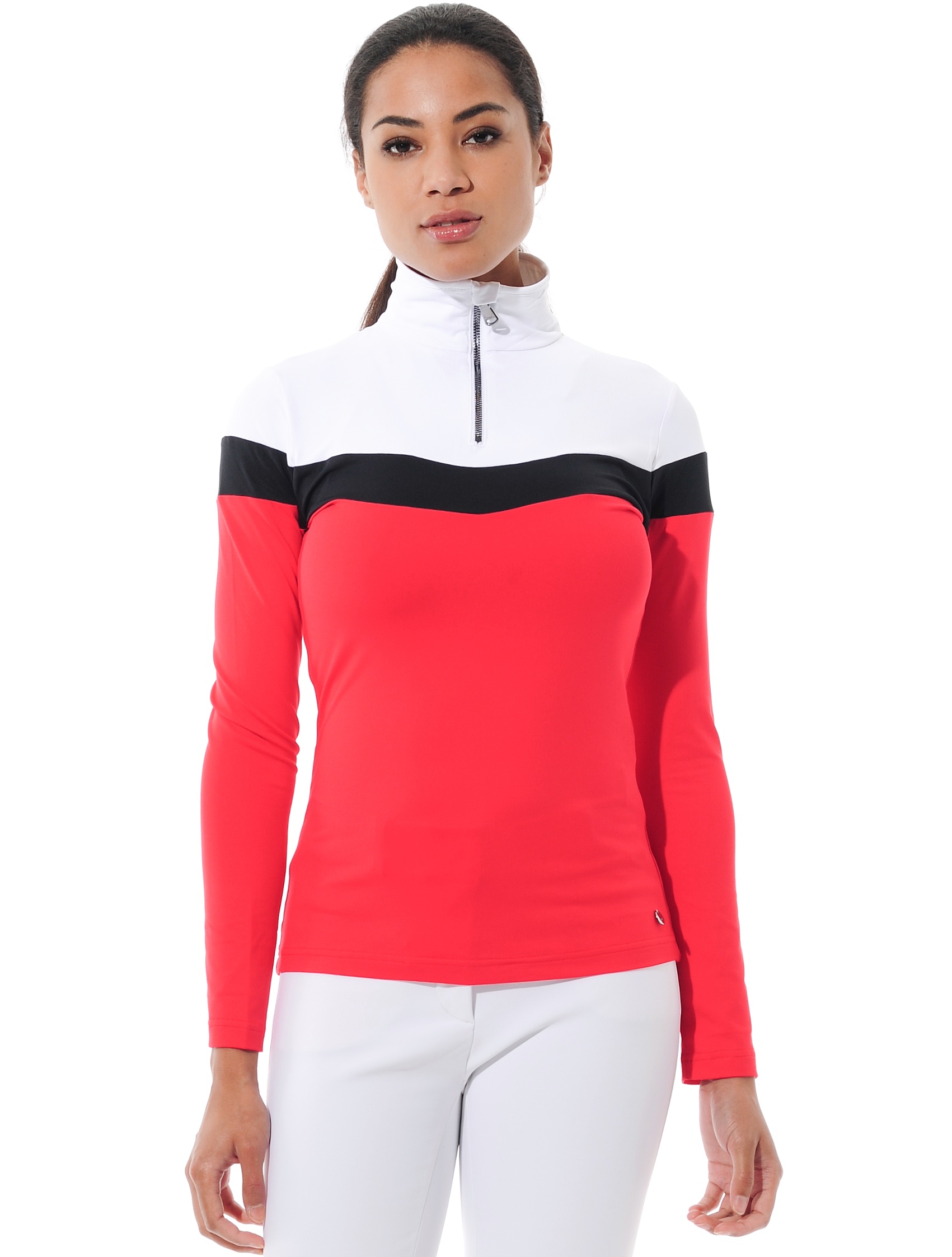 Meryl zip longsleeve red/black 