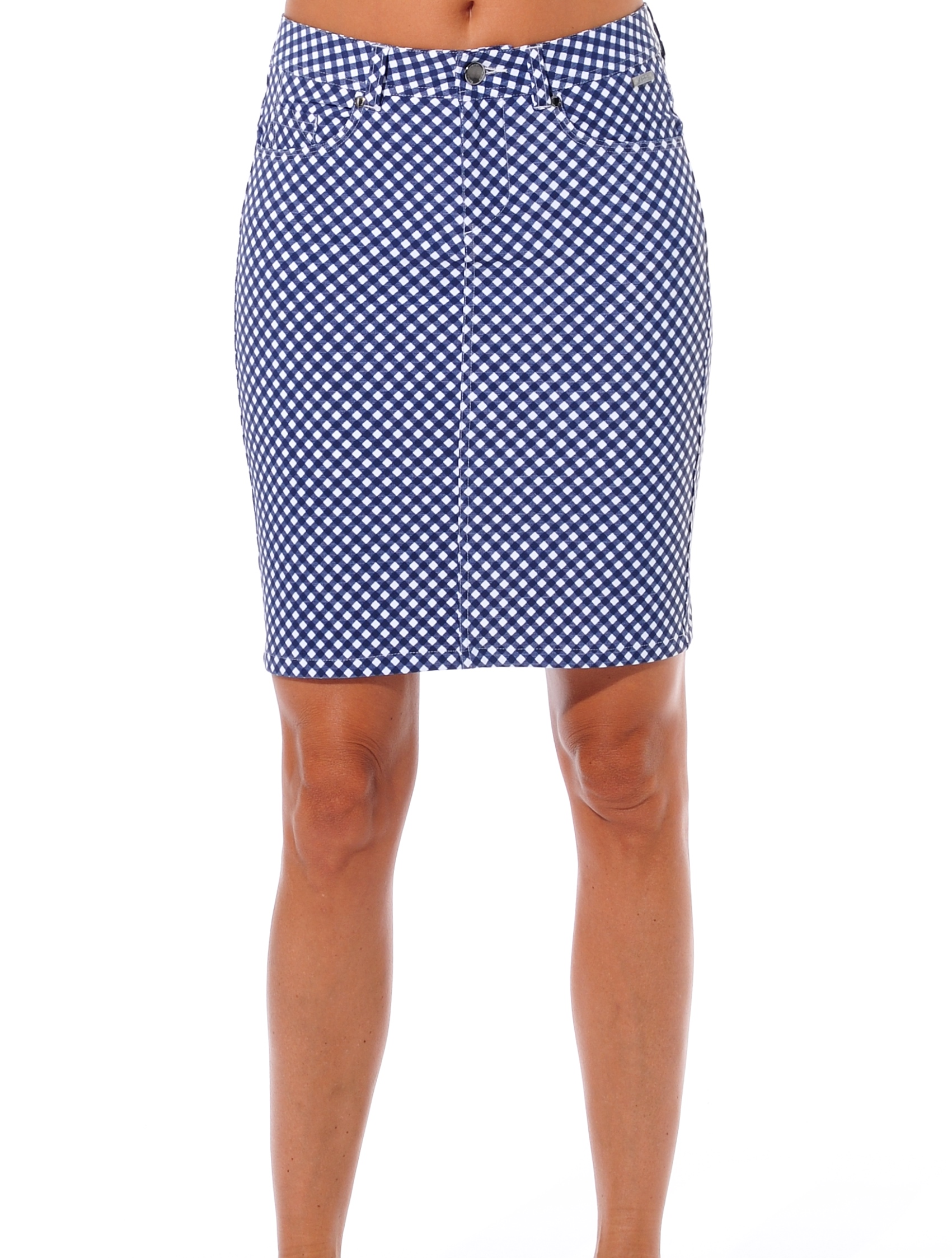 Vichy Print Golf Skort navy