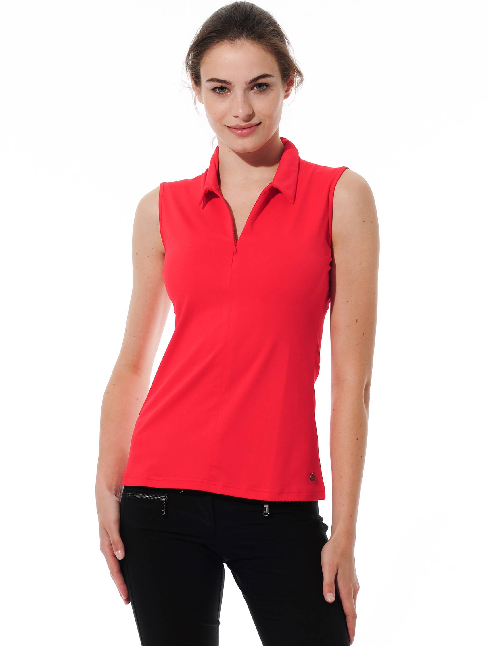 Meryl Zip Polo red