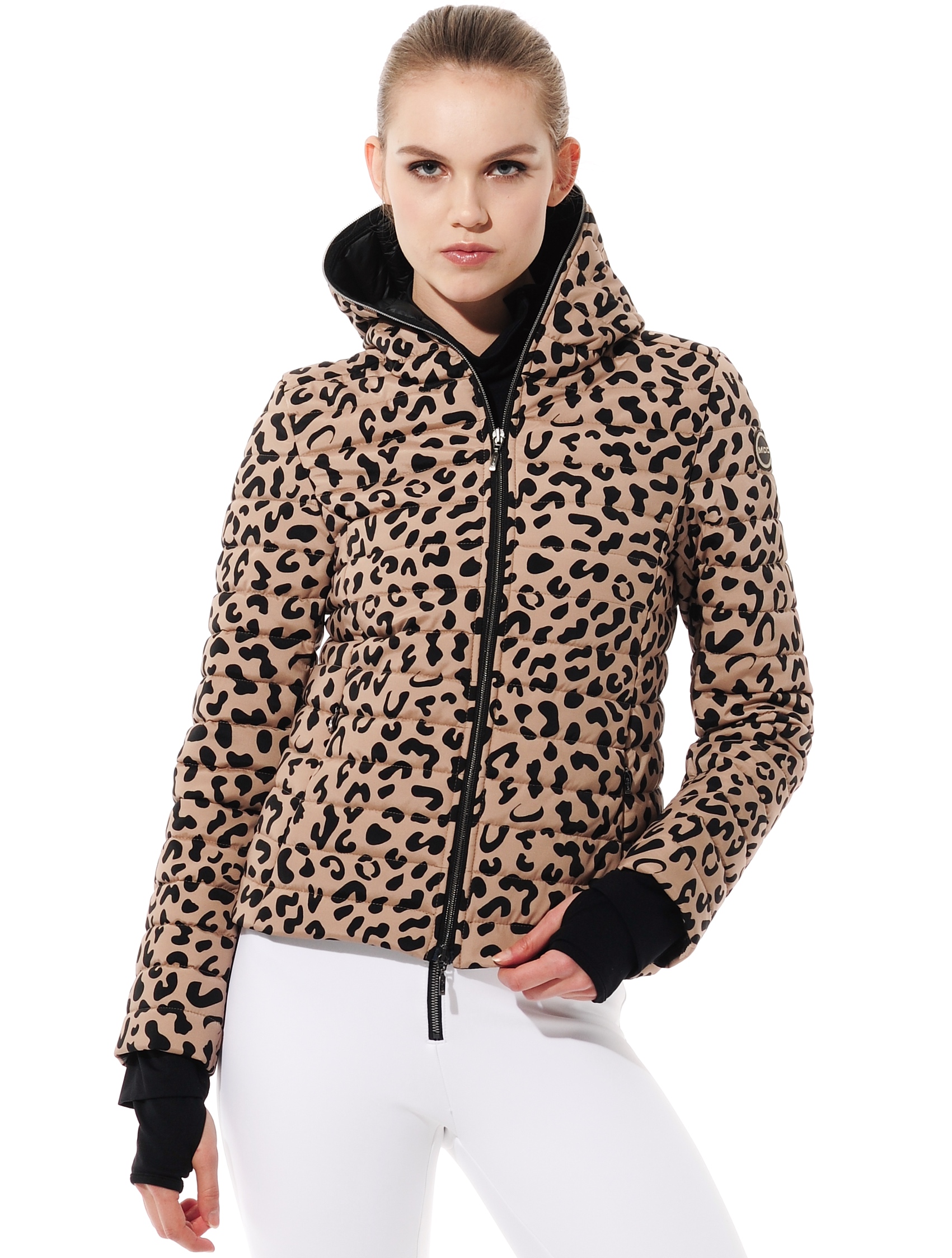 Jaguar Print Puffer taupe