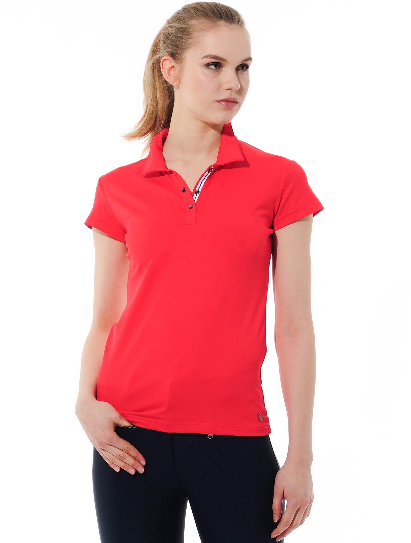 Jersey golf polo shirt red 