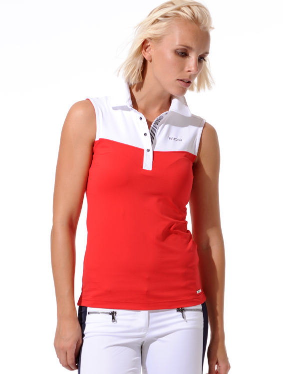 Meryl polo shirt white/red 