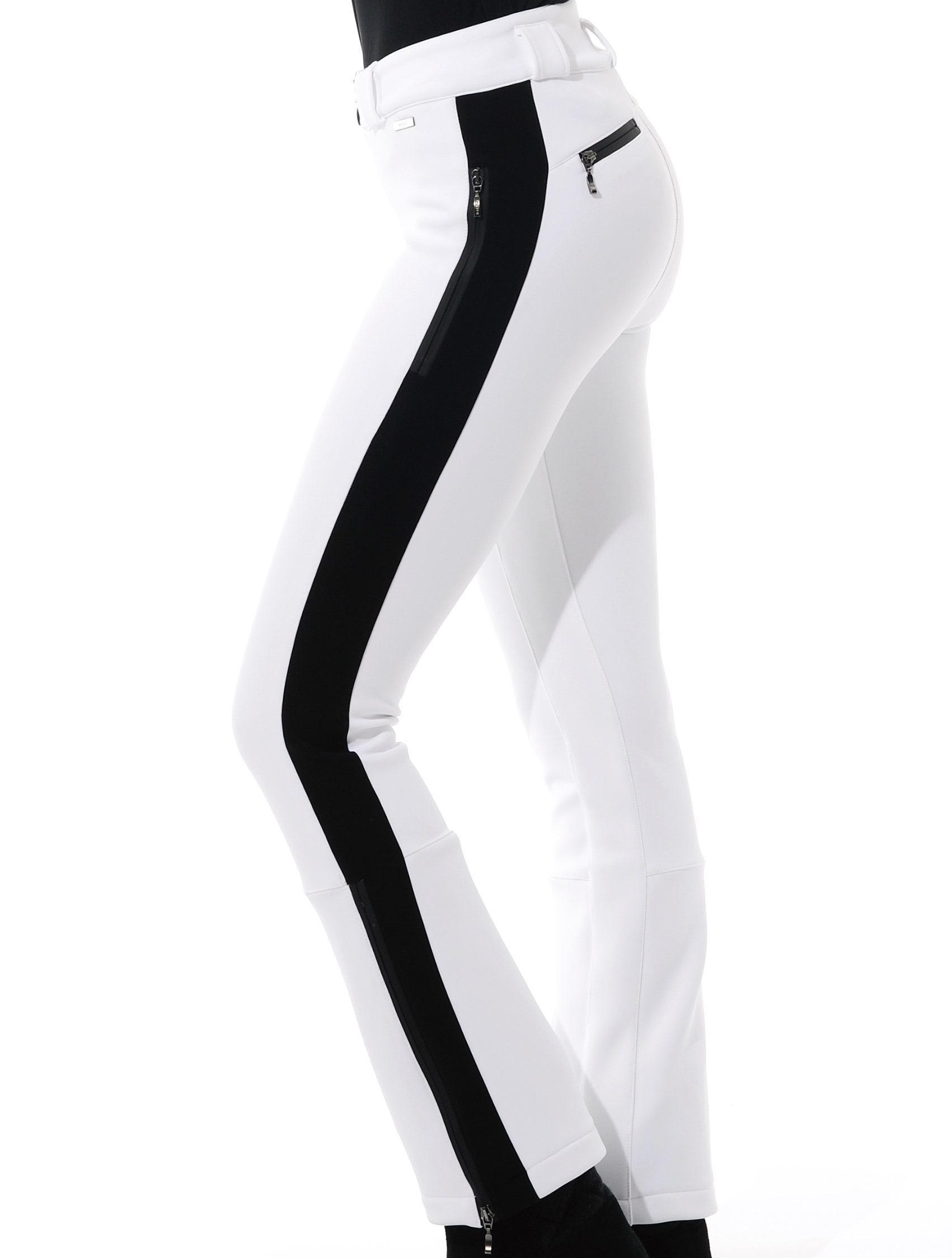 4way stretch jet pants white/black 