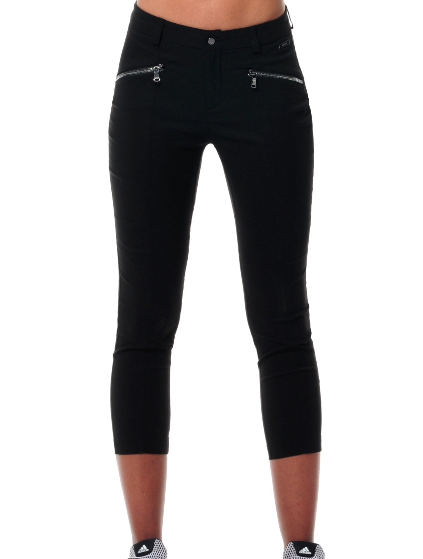 light stretch curvy cropped pants black 