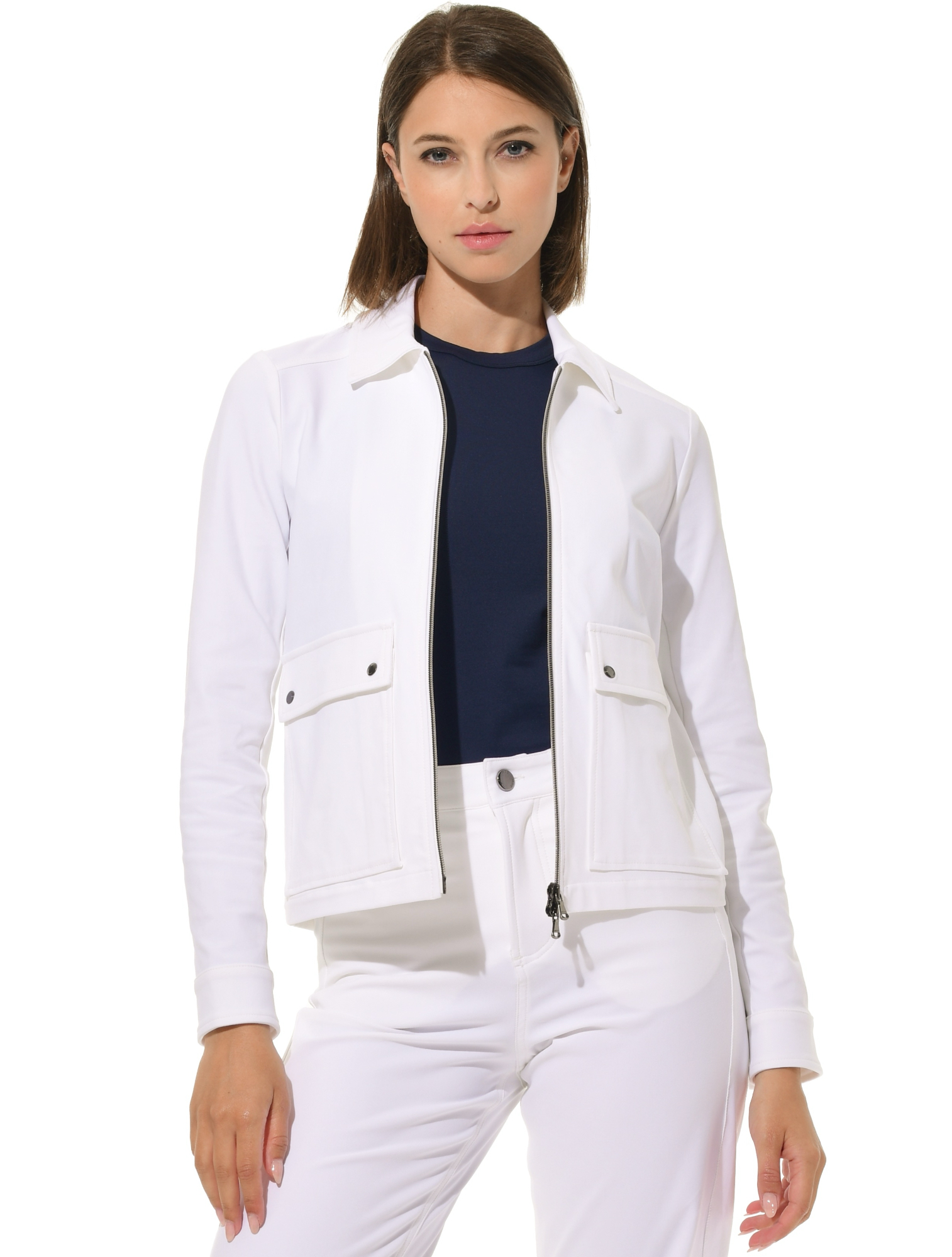 Bi-Stretch Gabardine jacket white