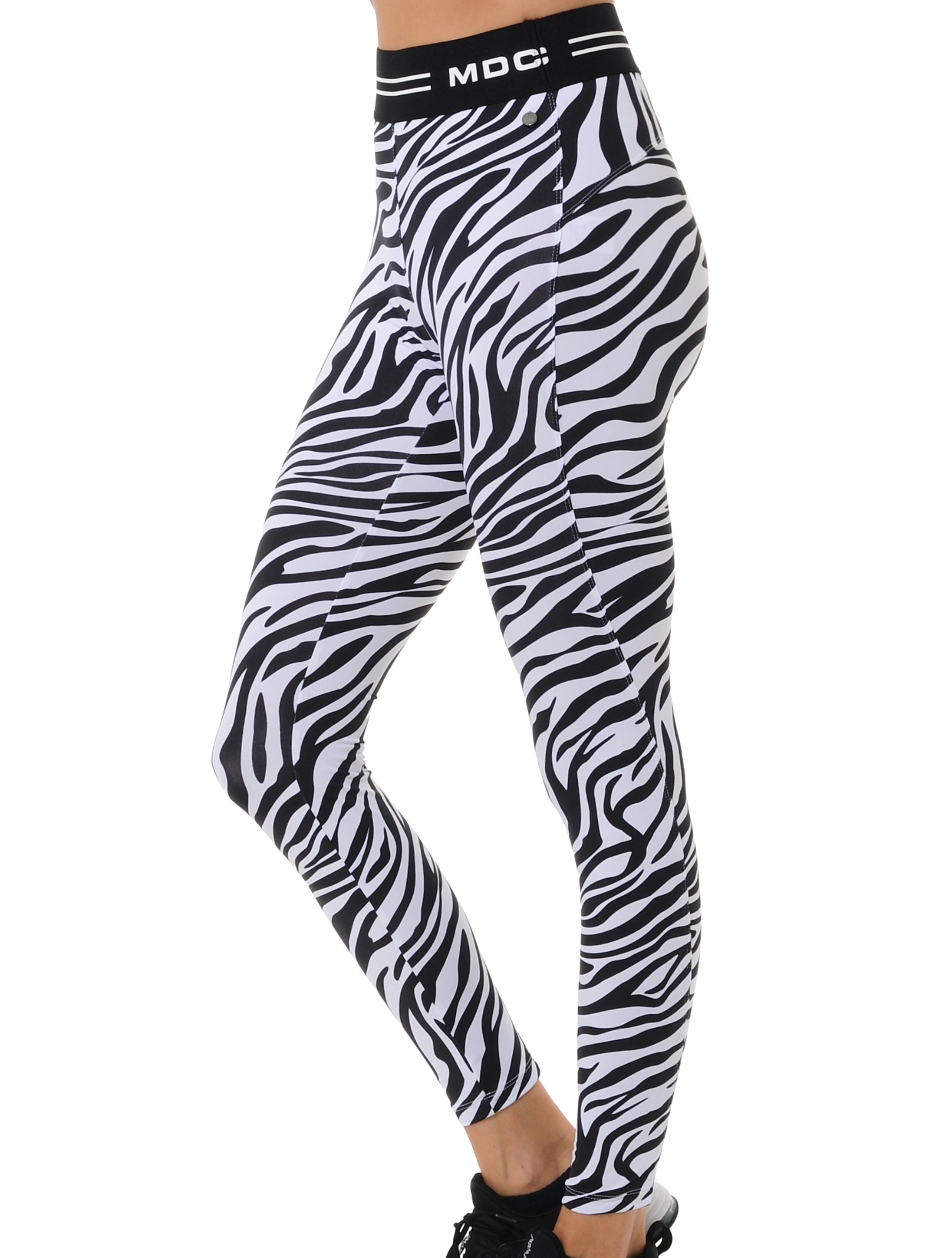 Zebra print tights black/white